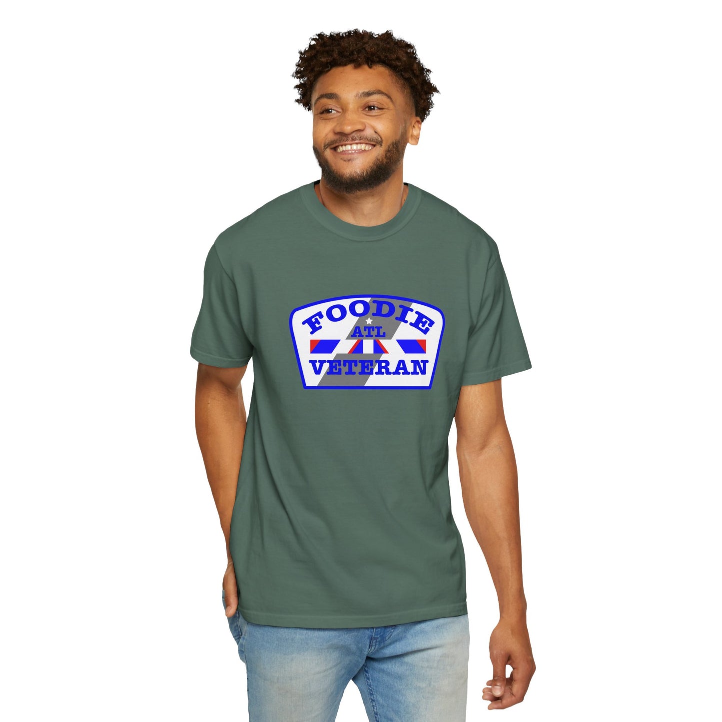 L.O.E.F Foodie Veteran ATL Unisex Tee Shirt (Blue)