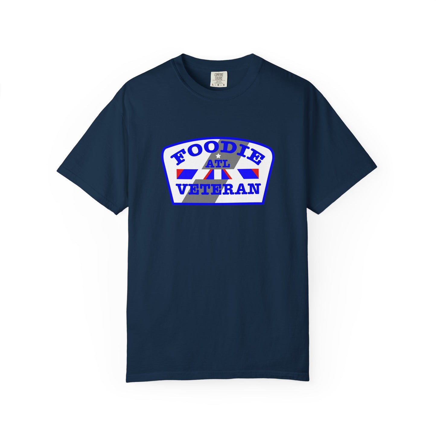 L.O.E.F Foodie Veteran ATL Unisex Tee Shirt (Blue)
