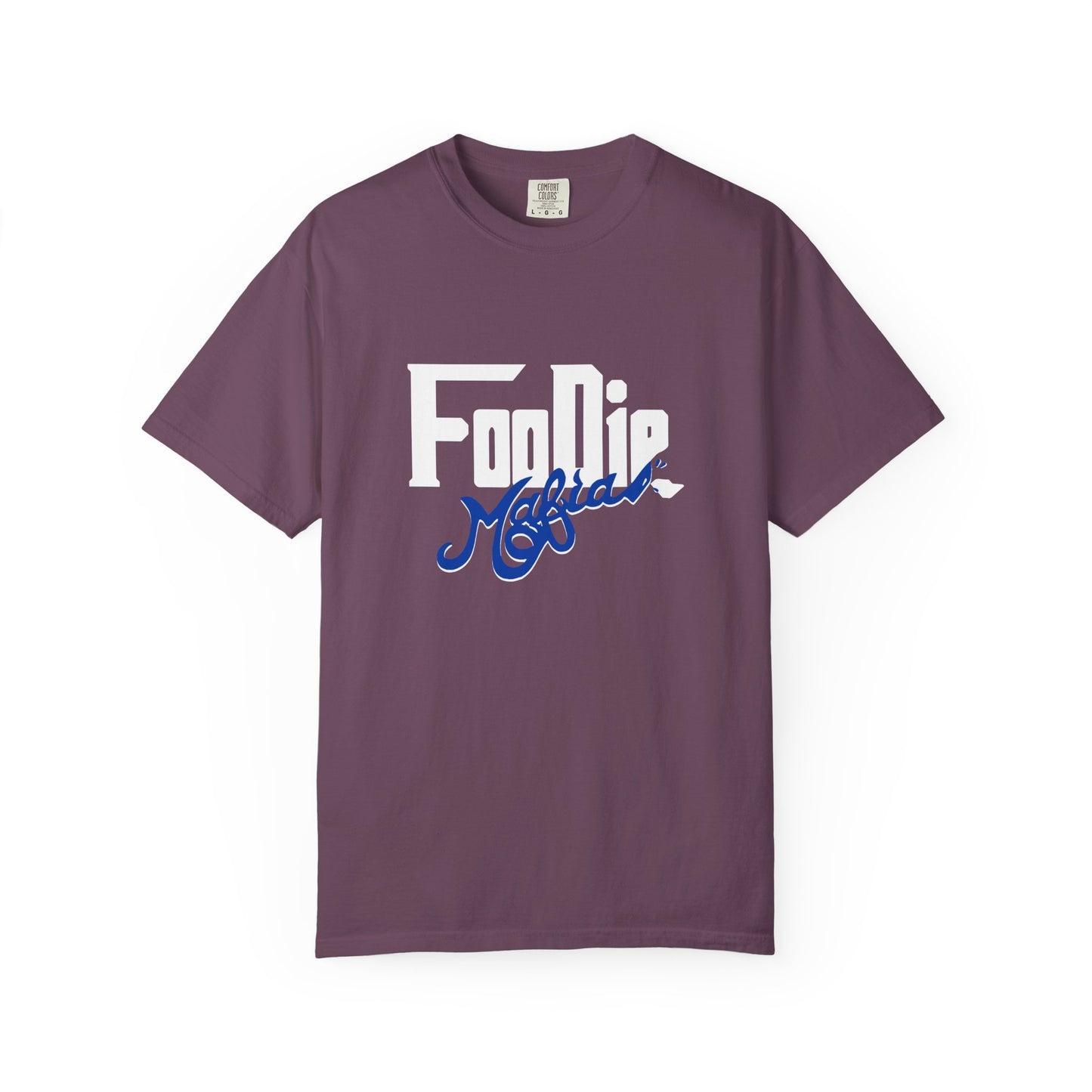 L.O.E.F White Foodie Mafia Unisex Tee shirt (Dark Blue)