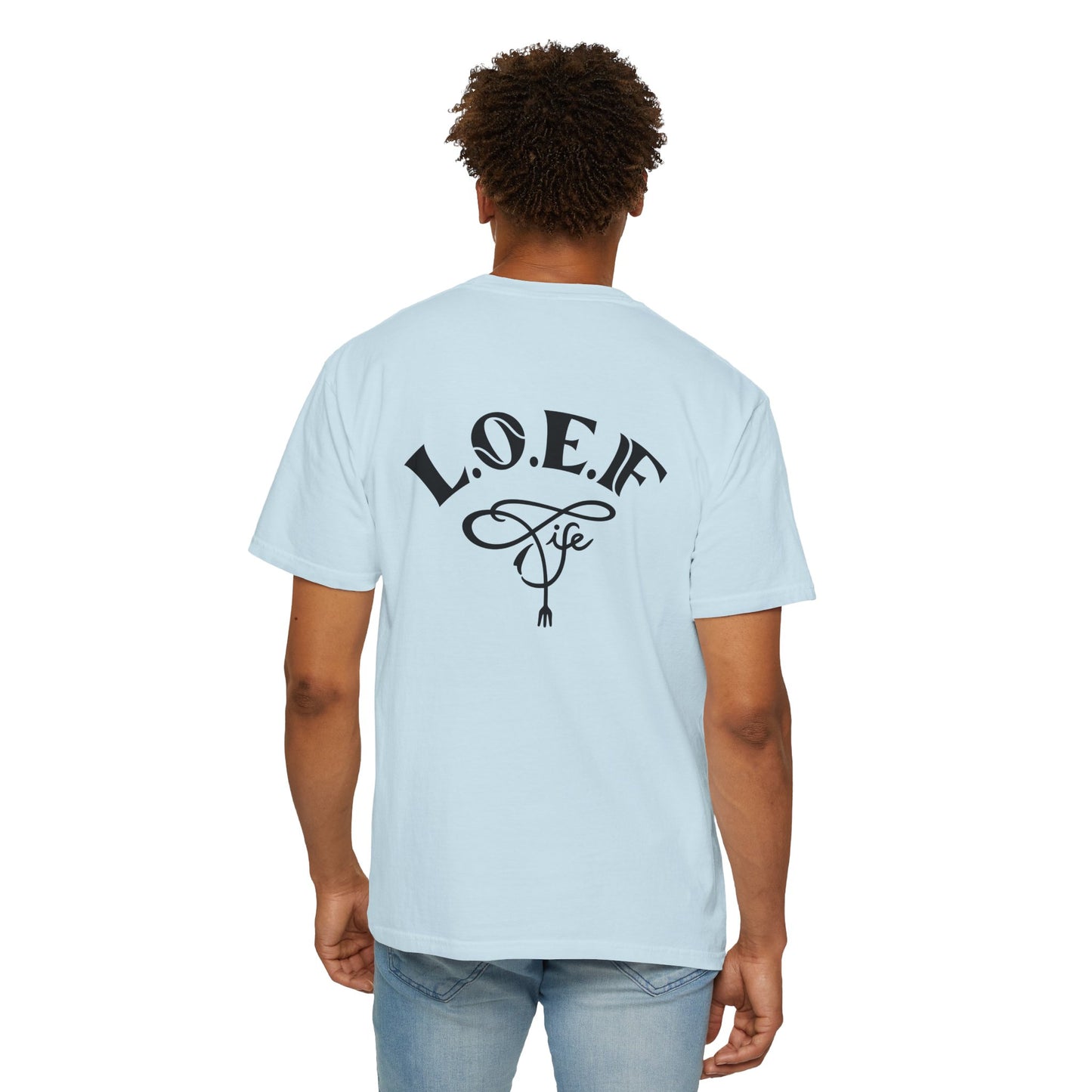 L.O.E.F Foodie 4Life Certified Unisex Tee Shirt (Sky Blue)