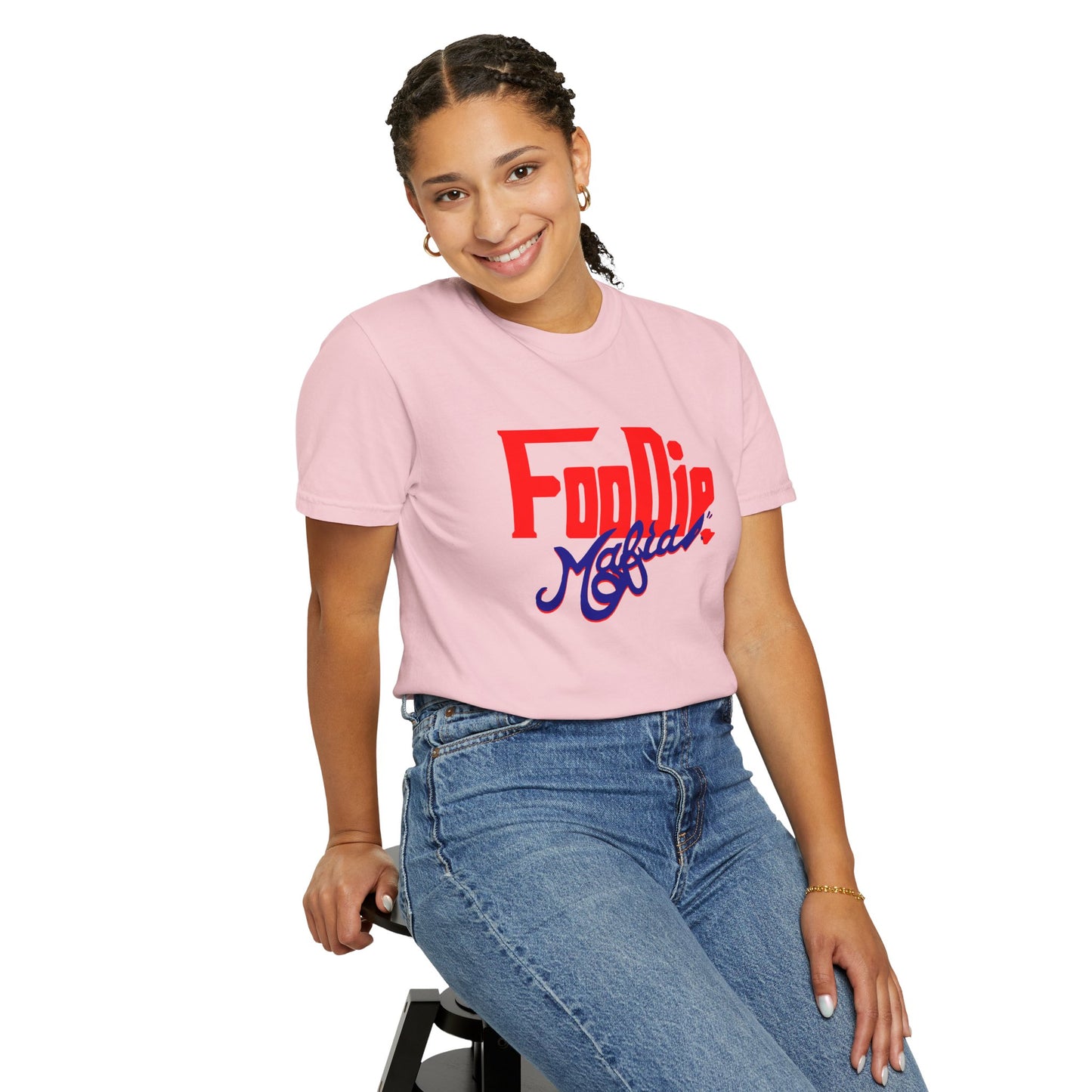 L.O.E.F Red Foodie Mafia Unisex Tee shirt (Dark Blue)