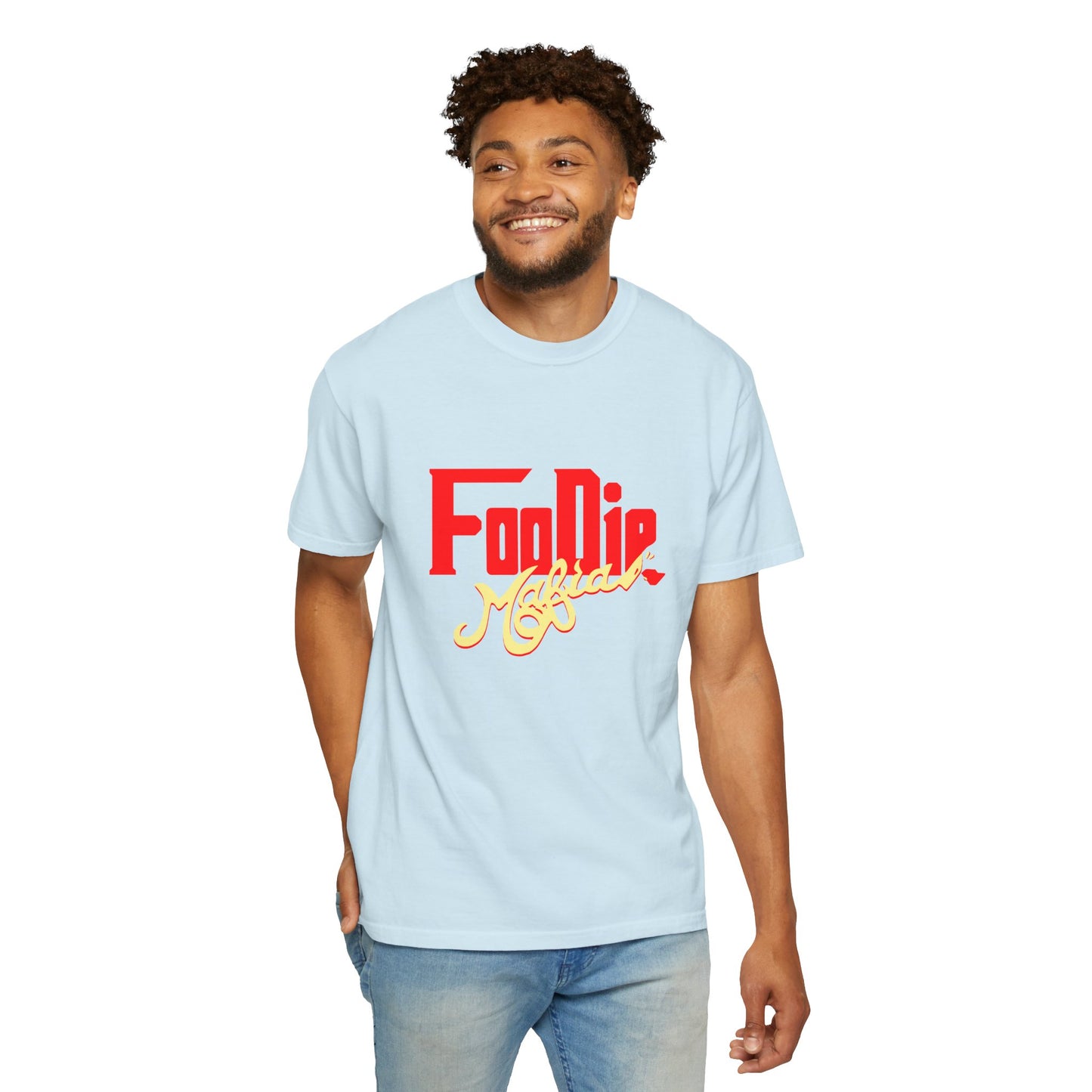 L.O.E.F Red Foodie Mafia Unisex Tee Shirt (Soft Yellow)