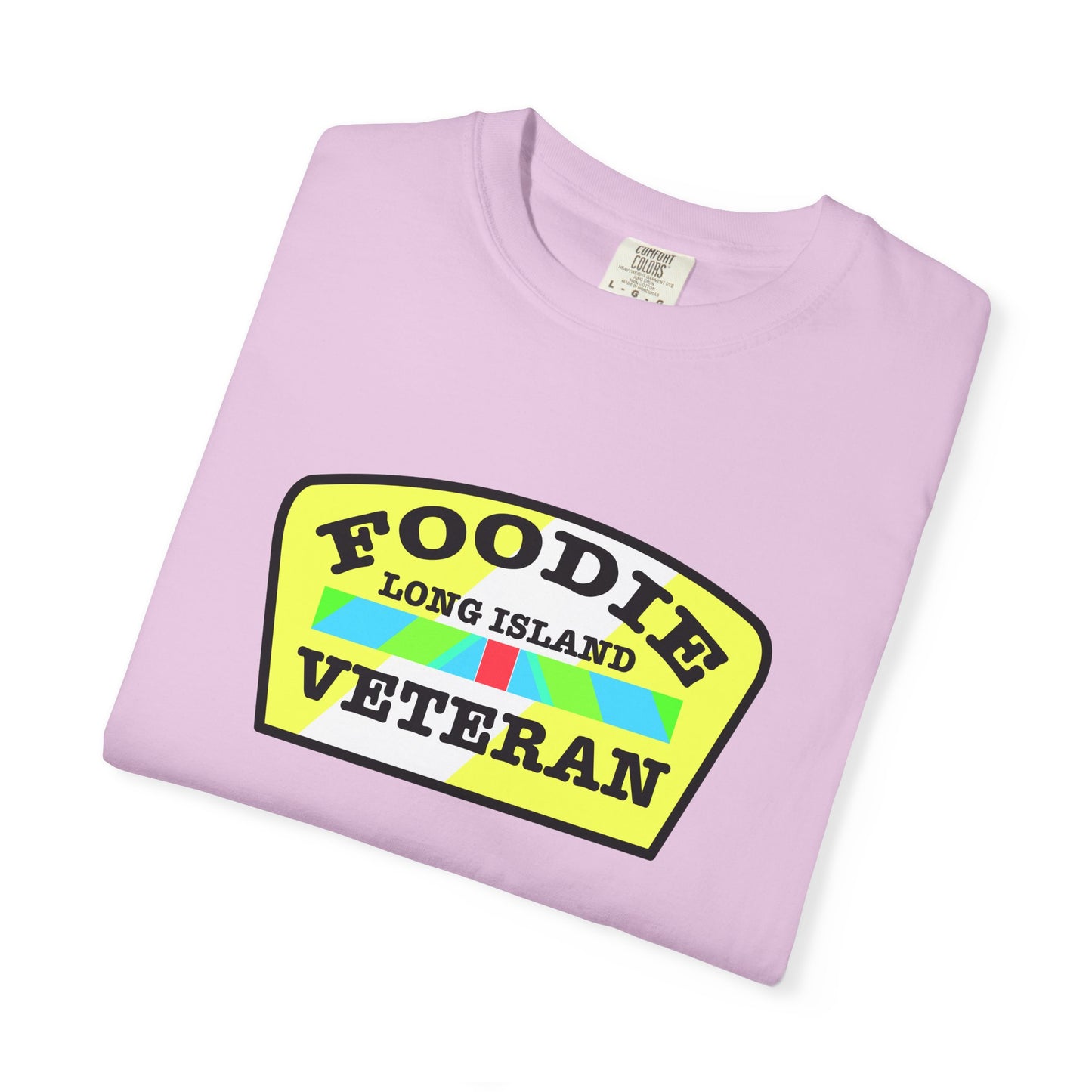 L.O.E.F Foodie Veteran Long Island Unisex Tee Shirt (Black and Yellow)