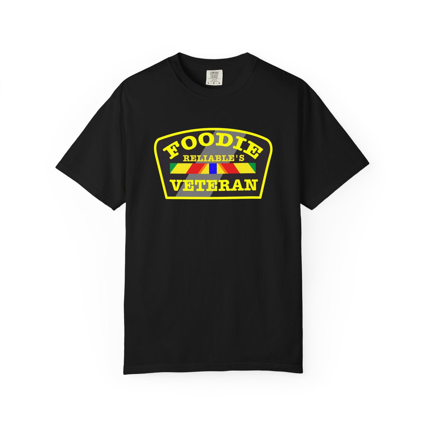 L.O.E.F Foodie Veteran RELIABLE'S Unisex Tee Shirt (Yellow)