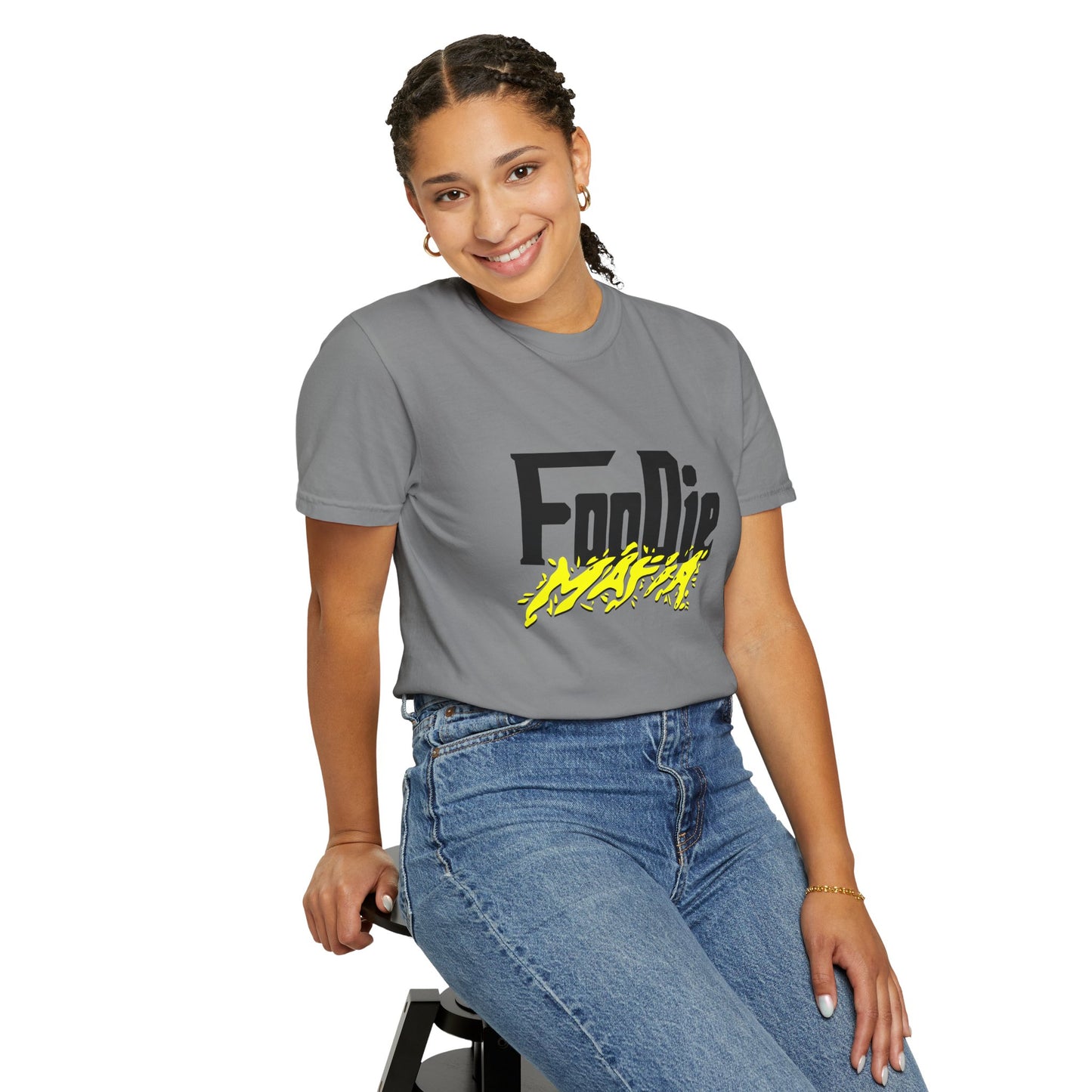 L.O.E.F Foodie Mafia Unisex Tee Shirt (Bright Yellow)