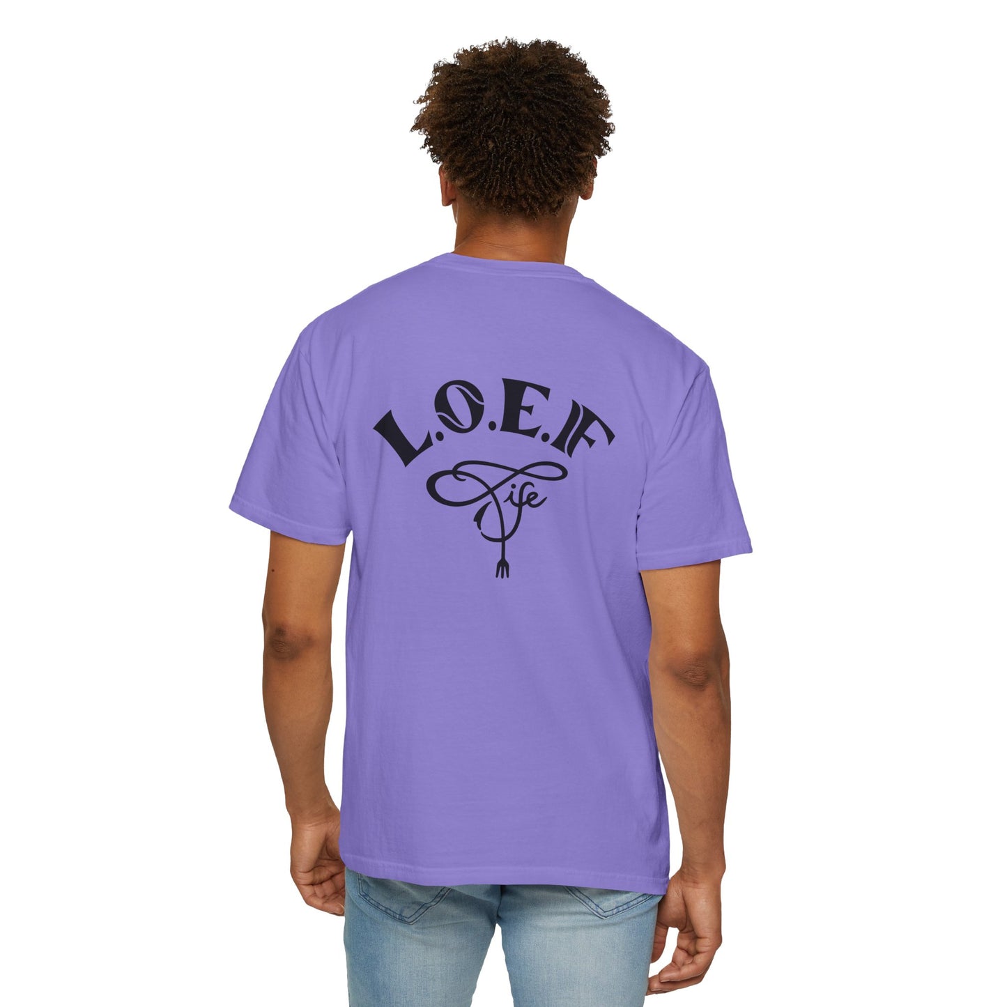 L.O.E.F Foodie 4Life Vegan Unisex Tee Shirt (Black)
