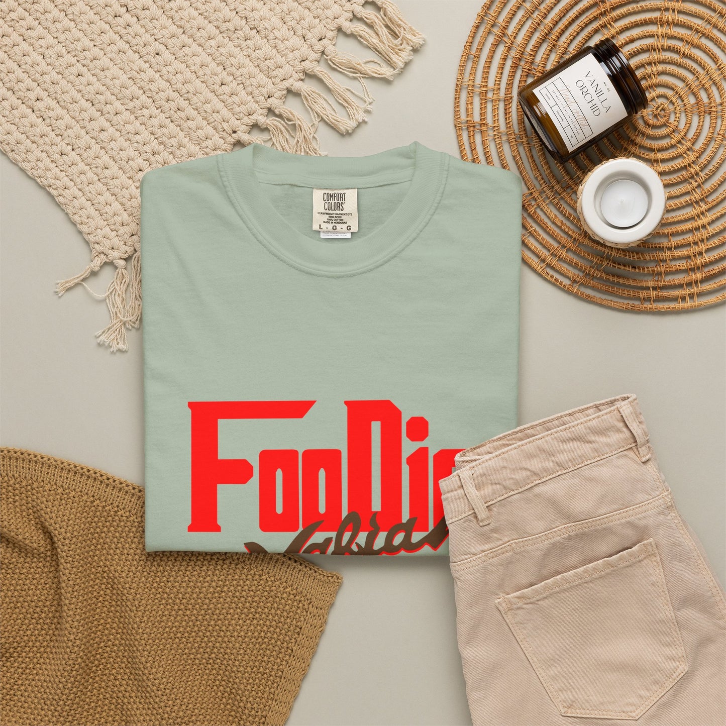 L.O.E.F Red Foodie Mafia Unisex Tee Shirt (Dark Brown)