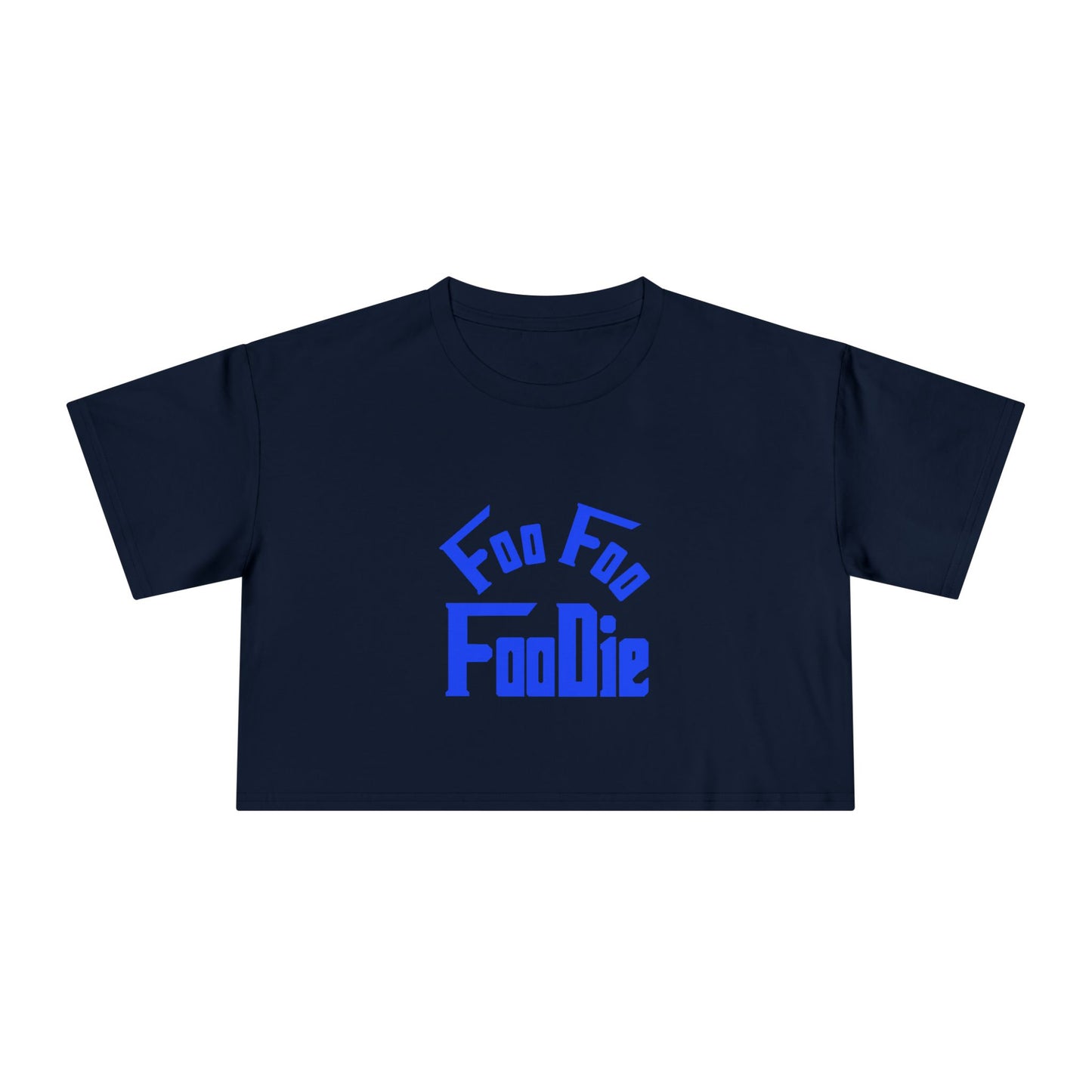 L.O.E.F FOO FOO FOODIE Women Crop Tee(Dark Blue)