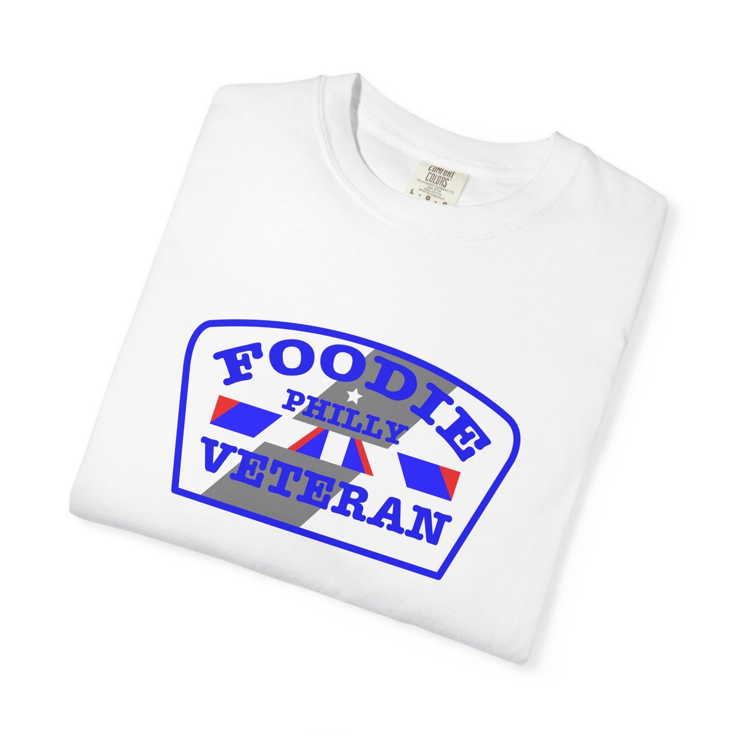 L.O.E.F Foodie Veteran PHILLY Unisex Tee Shirt (Blue)