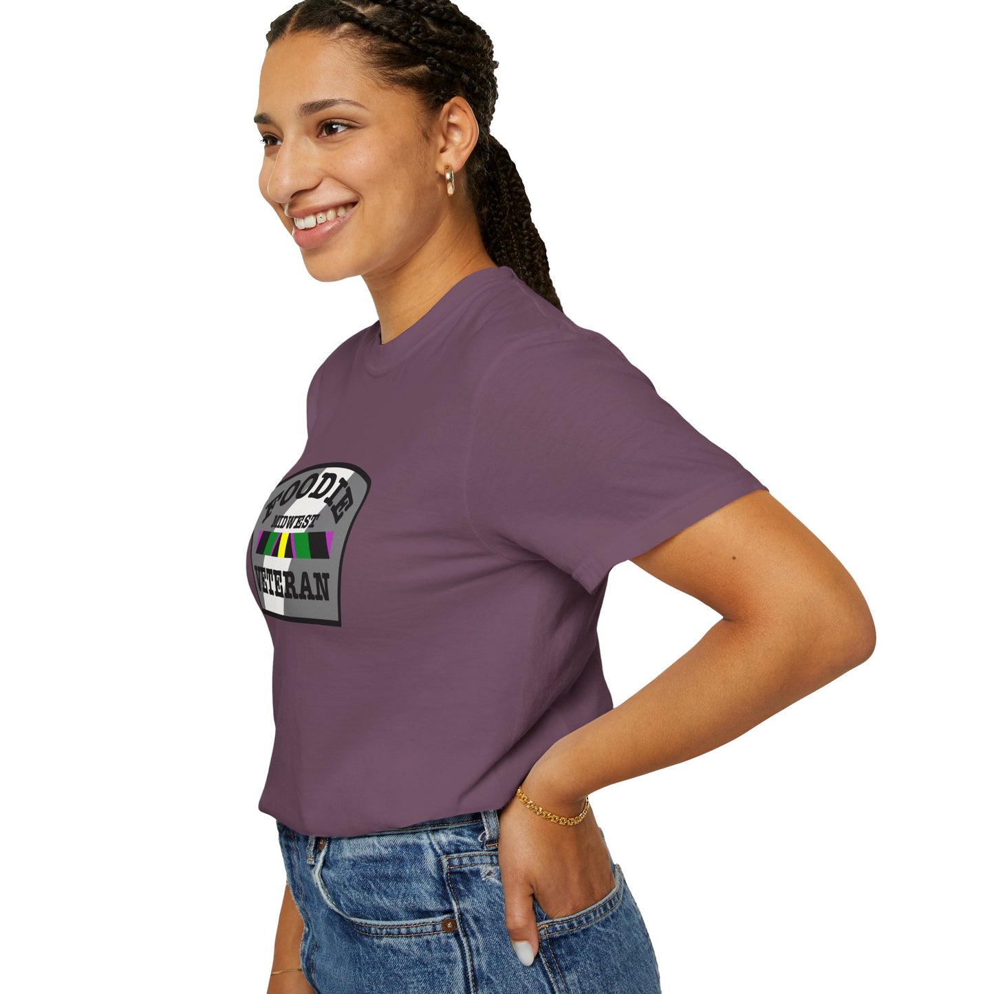 L.O.E.F Foodie Veteran MIDWEST Unisex Tee Shirt (Gray)