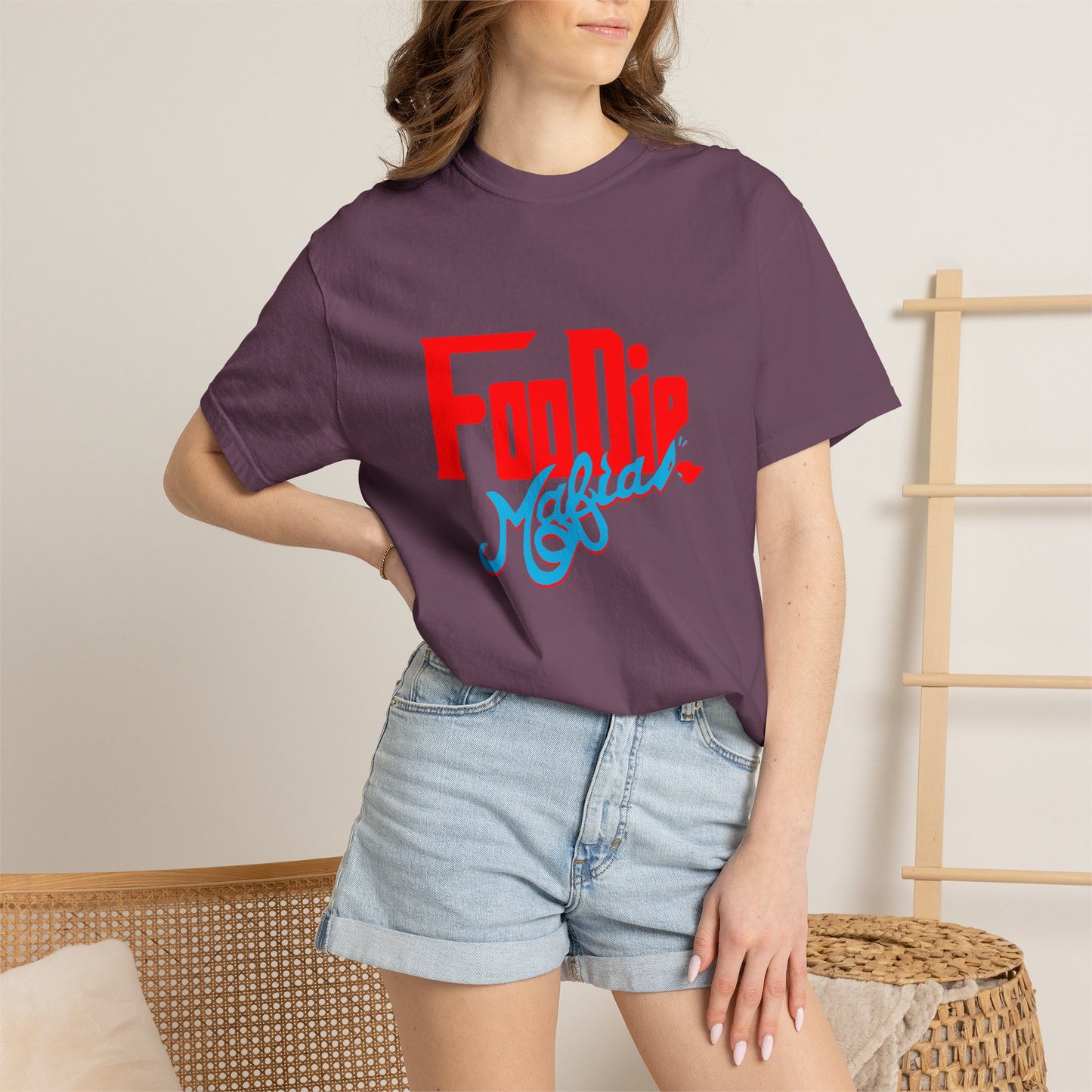 L.O.E.F Red Foodie Mafia Unisex Tee Shirt (Sky Blue)
