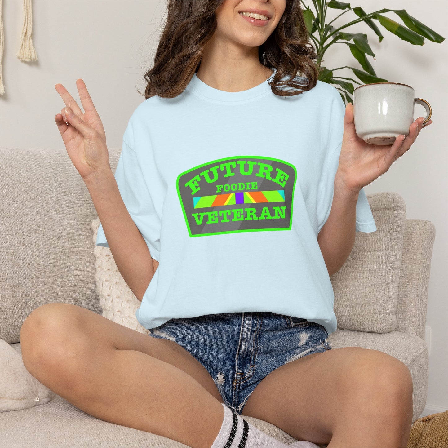 L.O.E.F Future Foodie Veteran Tee Shirt  (Neon Green)