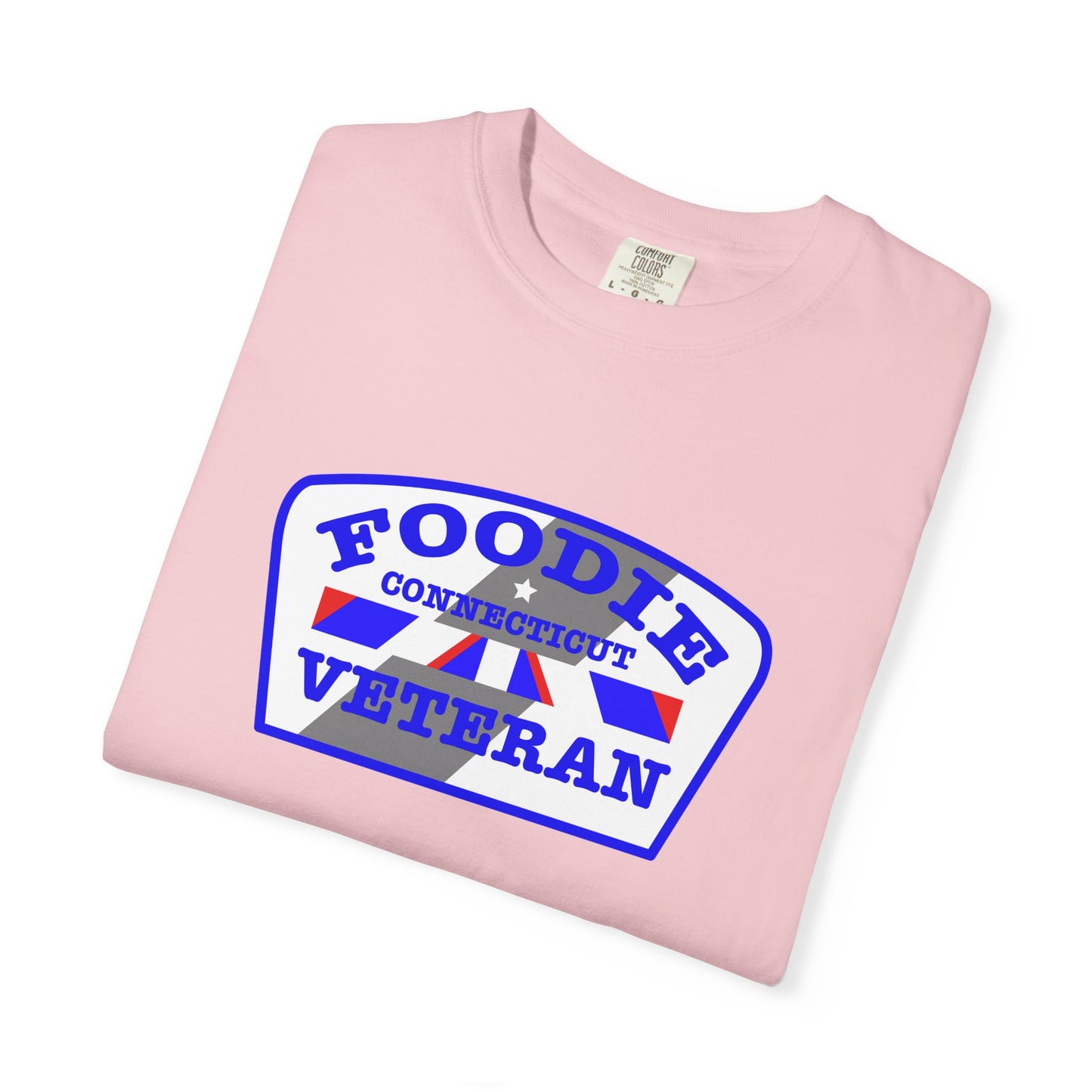 L.O.E.F Foodie Veteran CONNECTICUT Unisex Tee Shirt (Blue)