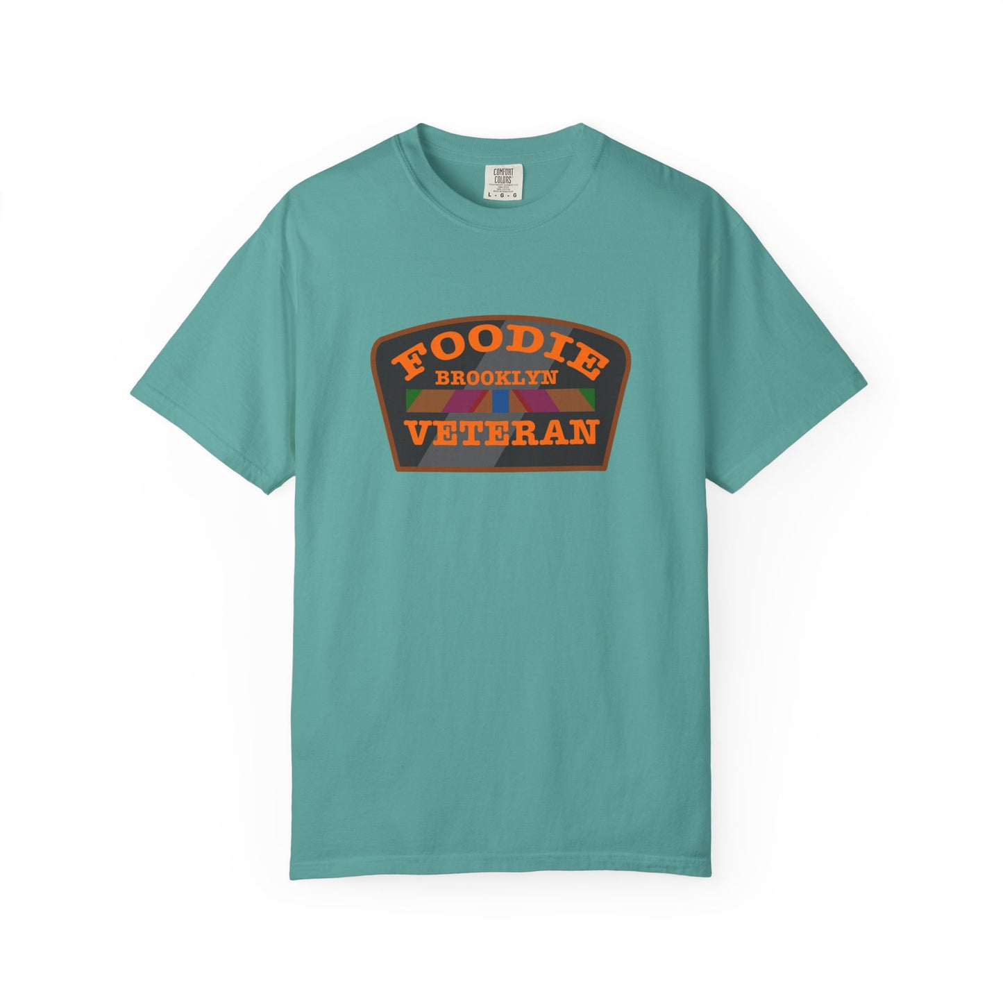 L.O.E.F Foodie Veteran BROOKLYN Unisex Tee Shirt (Orange)