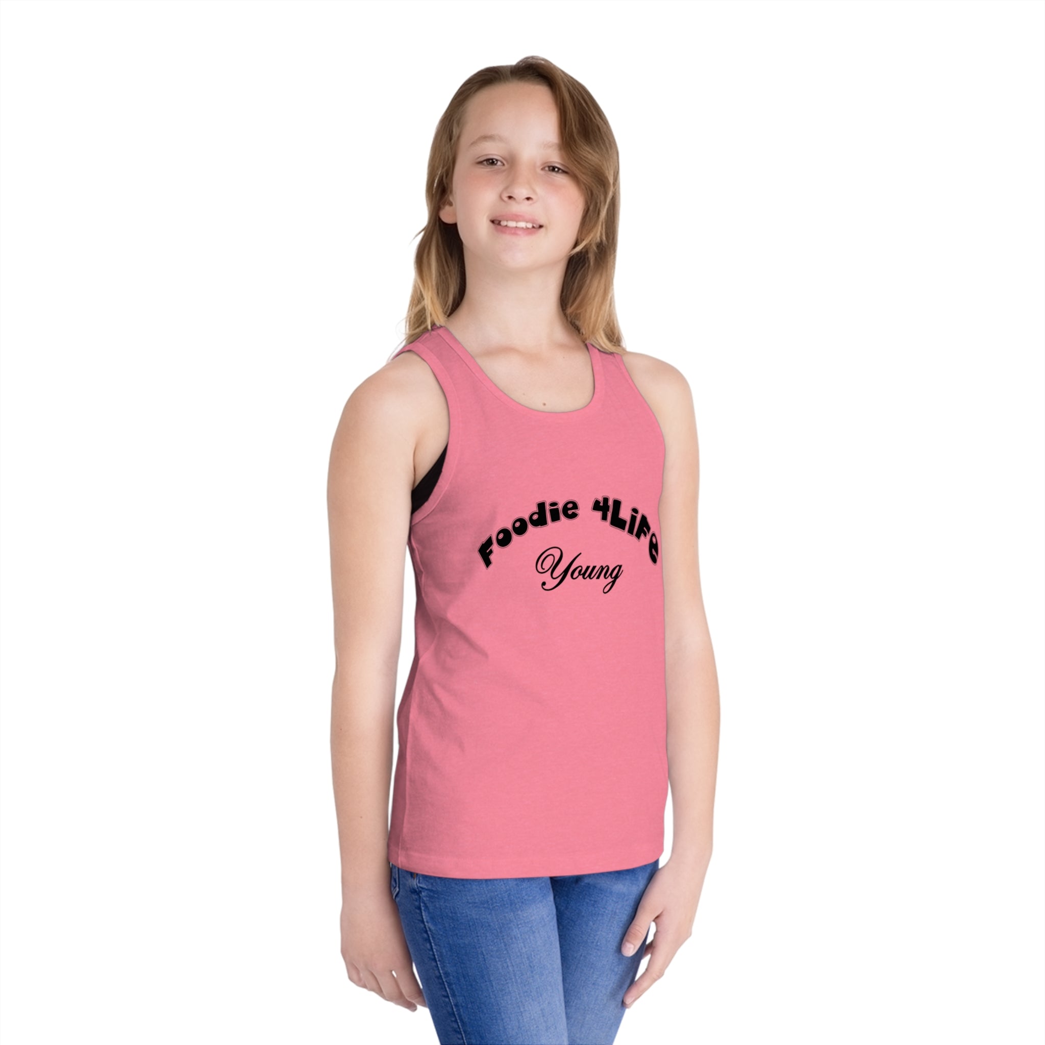 L.O.E.F Foodie 4Life Young Kid's Tank Top (Black)