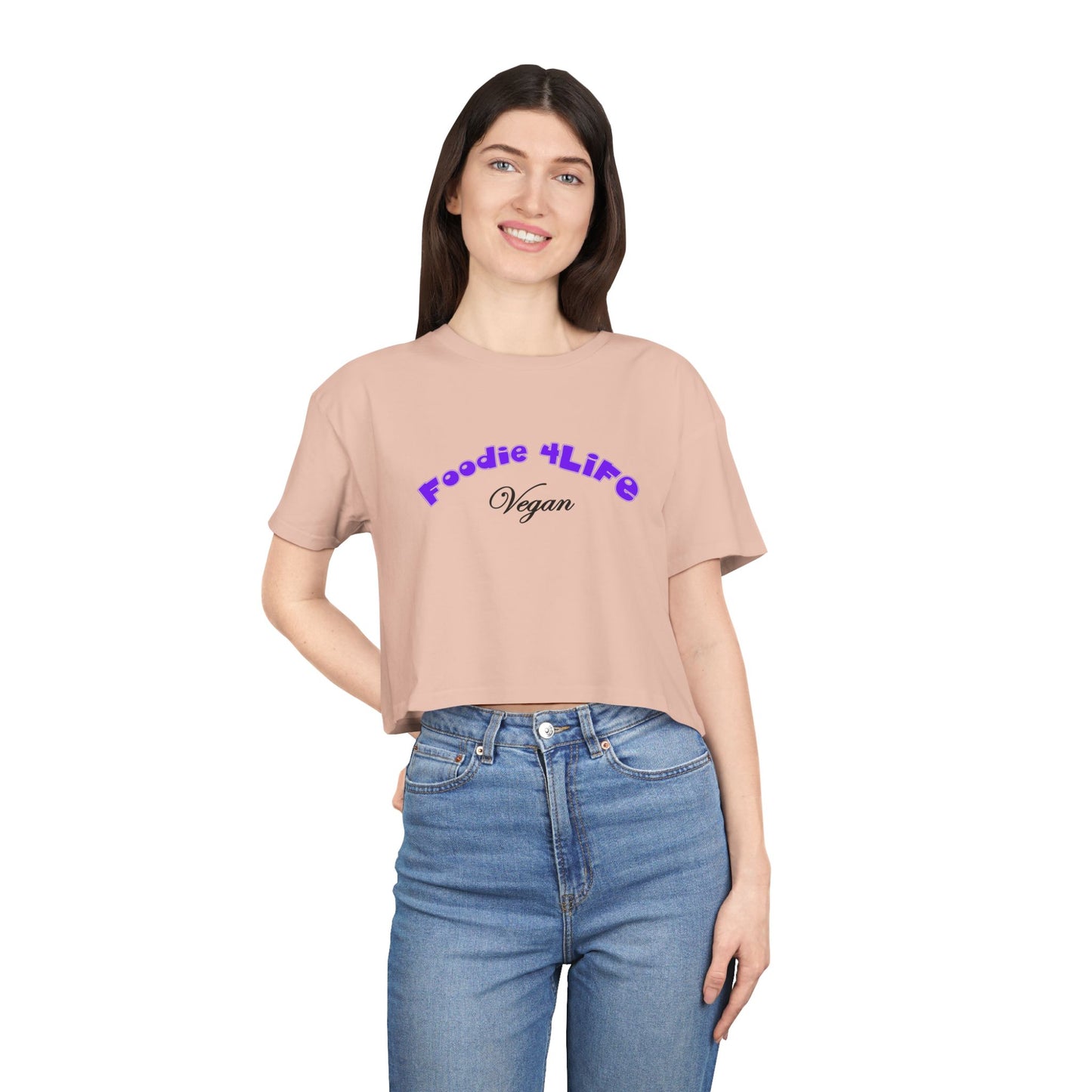 L.O.E.F Foodie 4Life Vegan Crop Top (Violet)