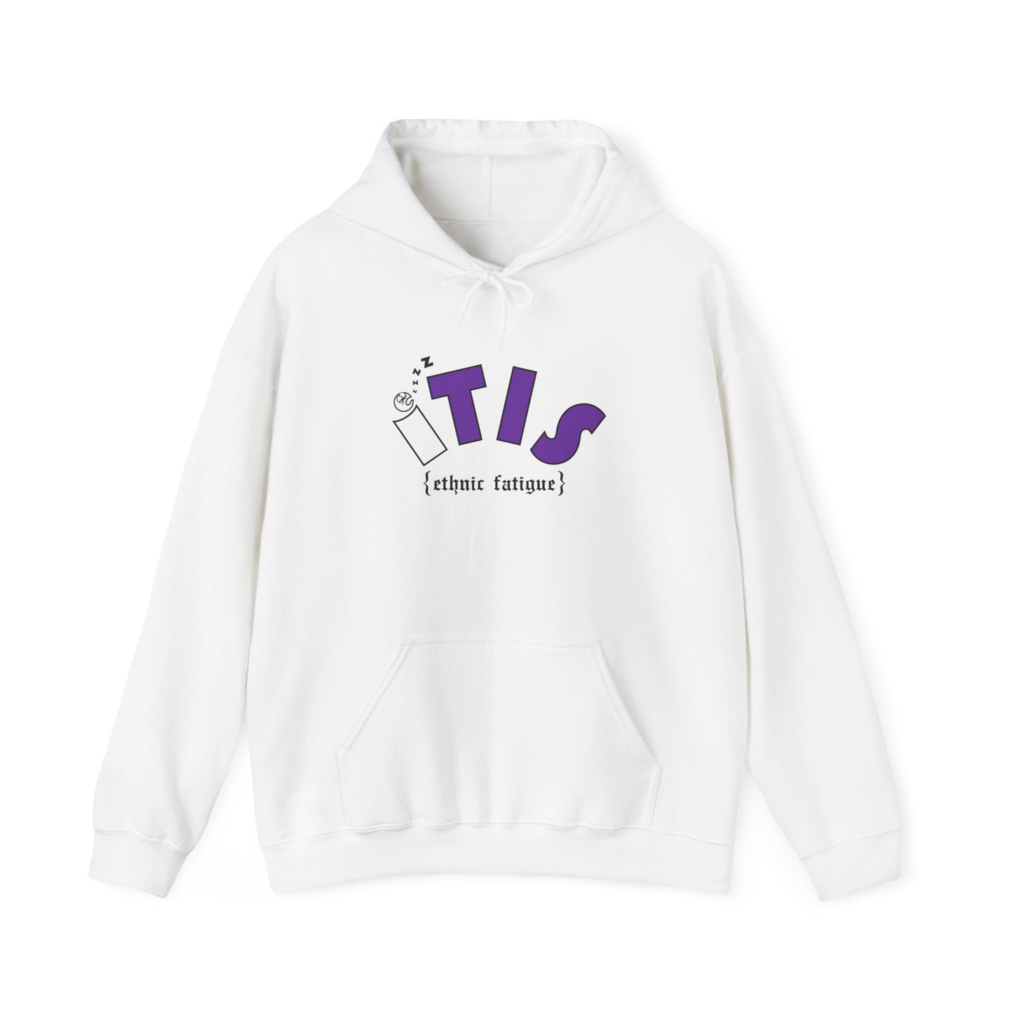 L.O.E.F ITIS Unisex Hooded Sweatshirt (White and Purple)