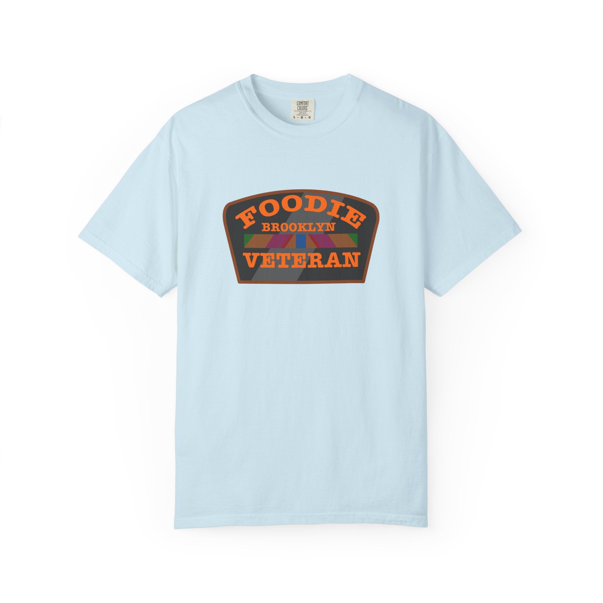 L.O.E.F Foodie Veteran BROOKLYN Unisex Tee Shirt (Orange)