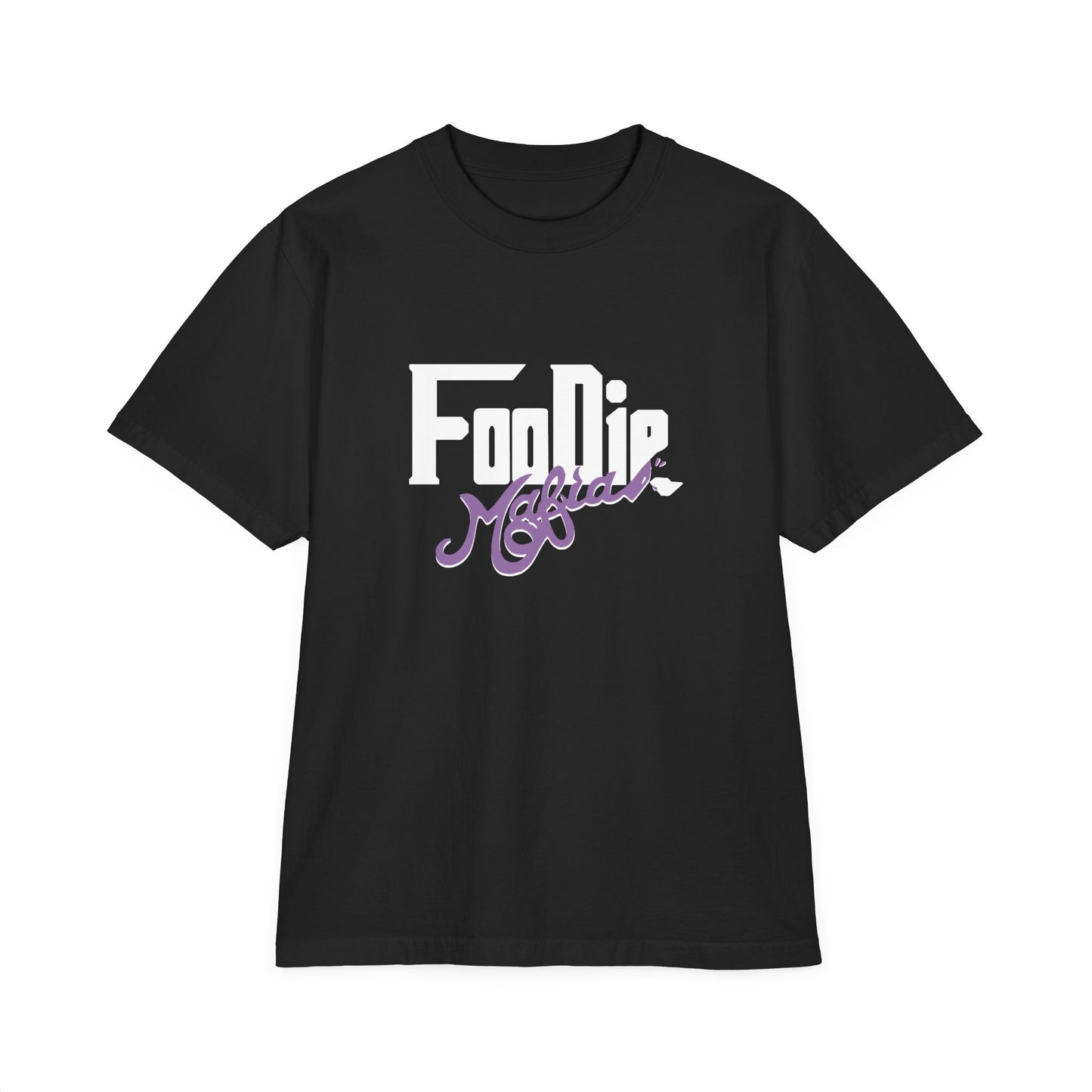 L.O.E.F White Foodie Mafia Unisex Tee shirt (Lavender)