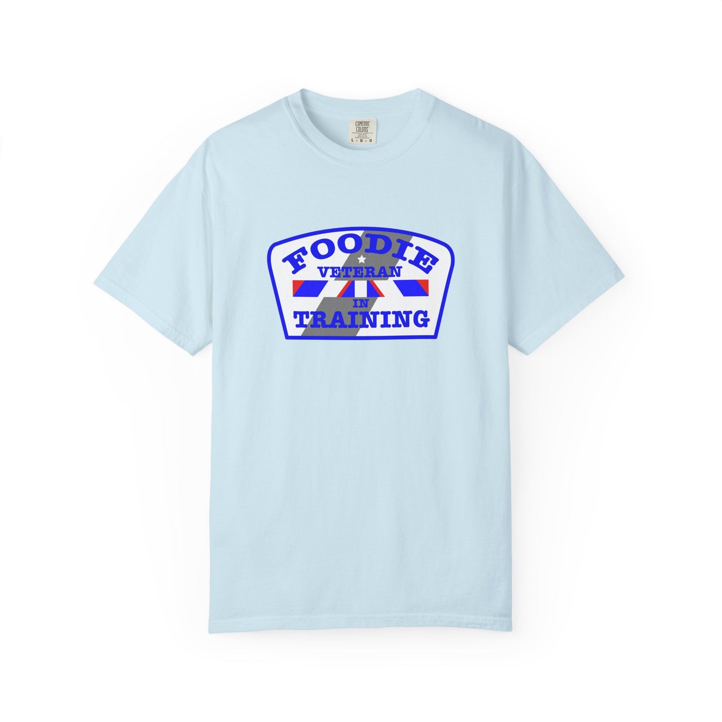 L.O.E.F Foodie Veteran IN TRAINING Unisex Tee Shirt (Blue)