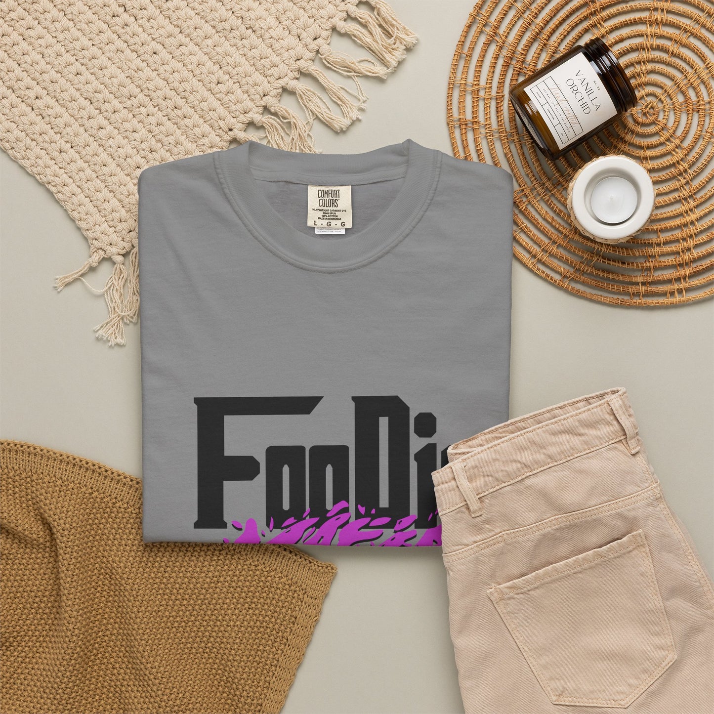 L.O.E.F Foodie Mafia Unisex Tee Shirt (Bright Purple)
