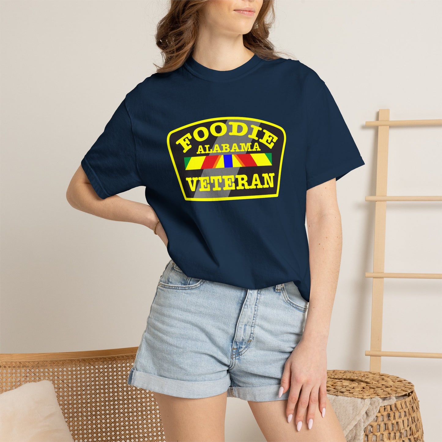 L.O.E.F Foodie Veteran ALABAMA Unisex Tee Shirt (Yellow)
