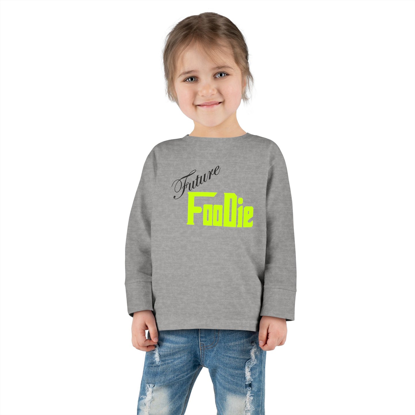 L.O.E.F Future Foodie Toddler Long Sleeve Tee (Neon Yellow)