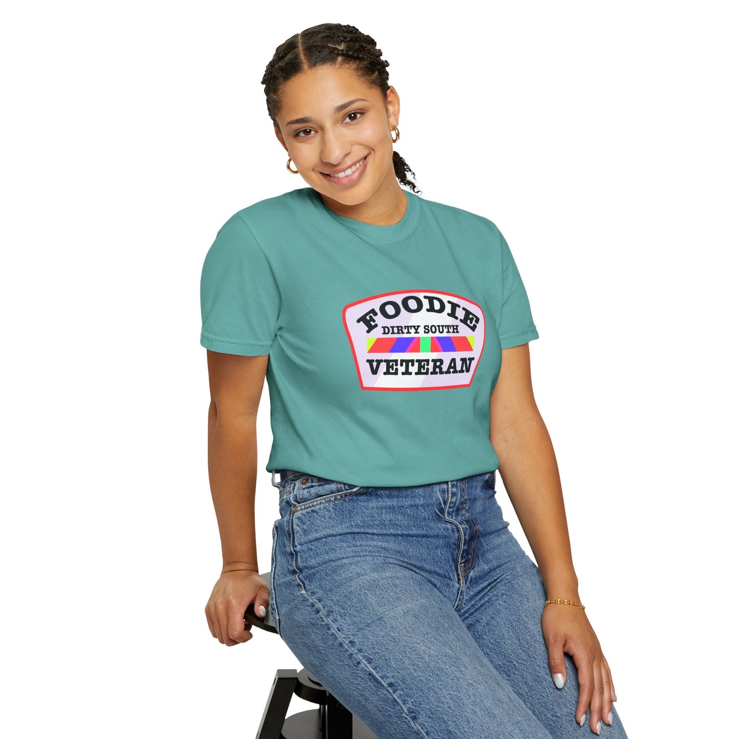 L.O.E.F Foodie Veteran DIRTY SOUTH Unisex Tee Shirt (Soft Pink)