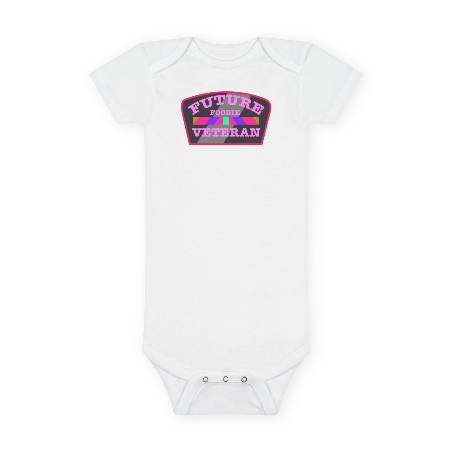 L.O.E.F Future Foodie Veteran Baby Bodysuit (Pink)
