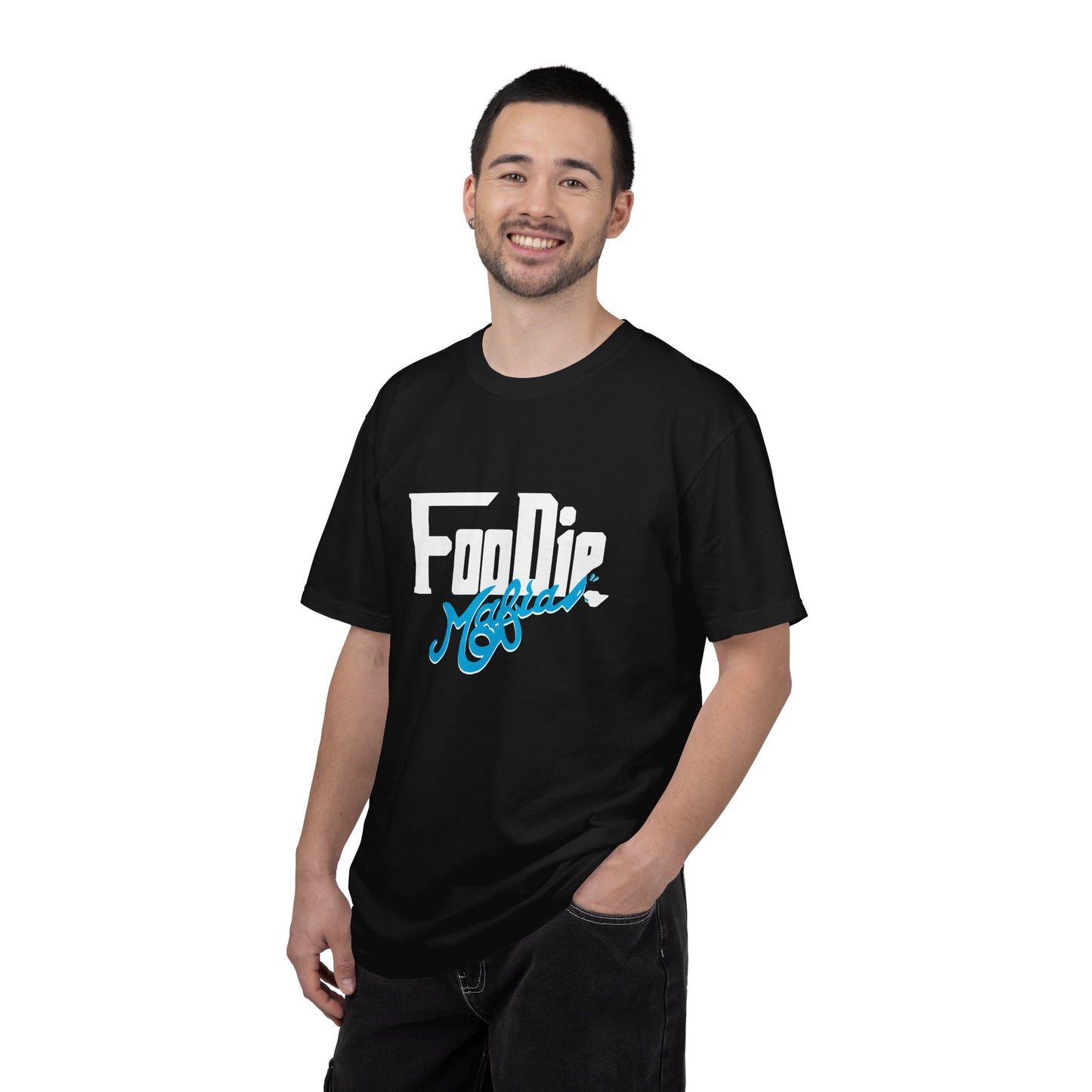 L.O.E.F White Foodie Mafia Unisex Tee shirt (Apricot)