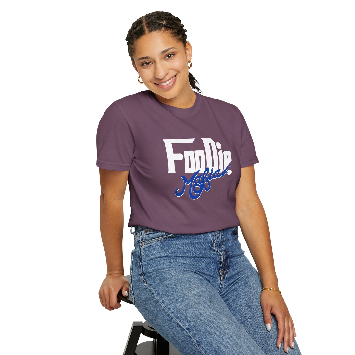 L.O.E.F Foodie Mafia Unisex Tee Shirt  (Dark Blue)