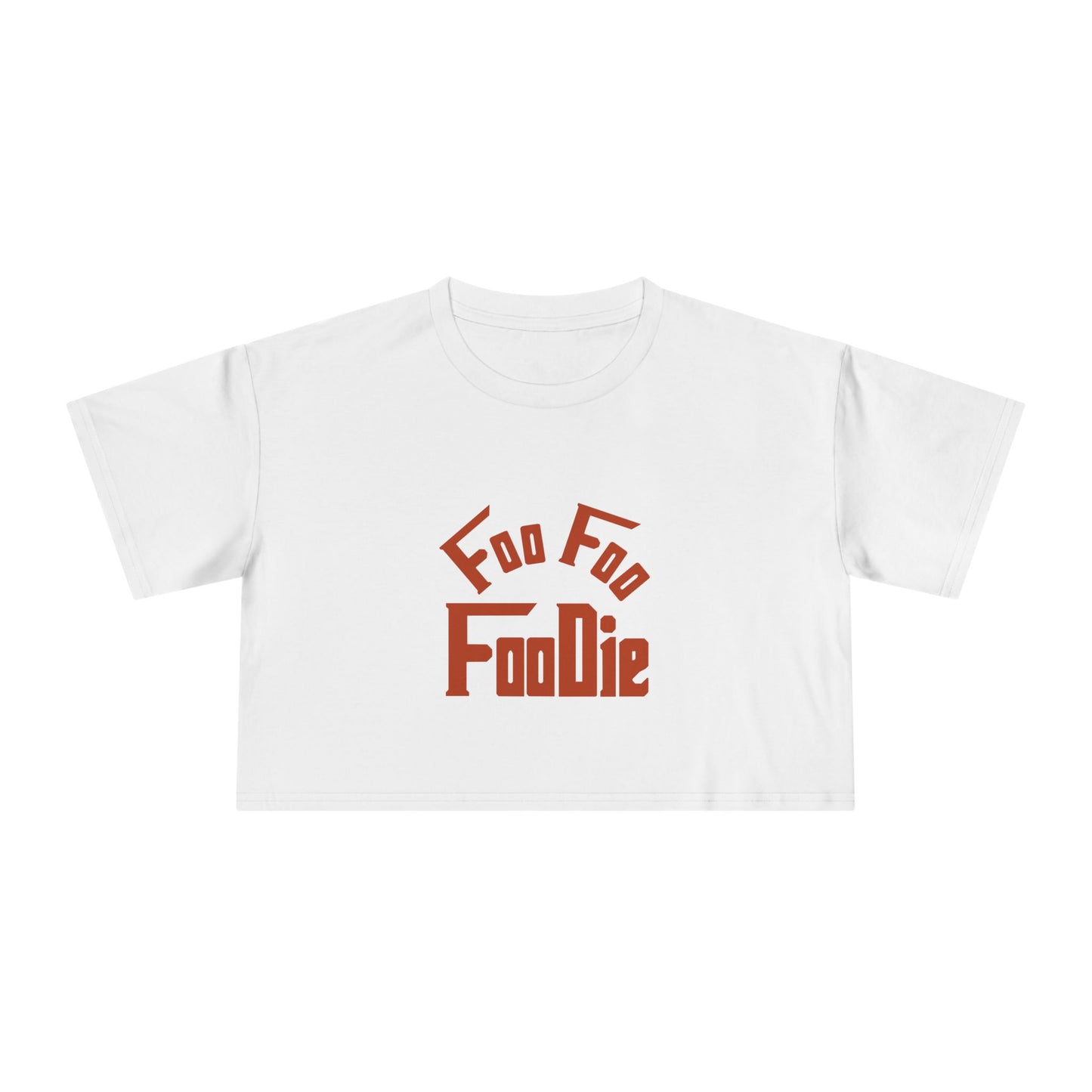 L.O.E.F Women Vegan Foodie Crop Tee (Rust)