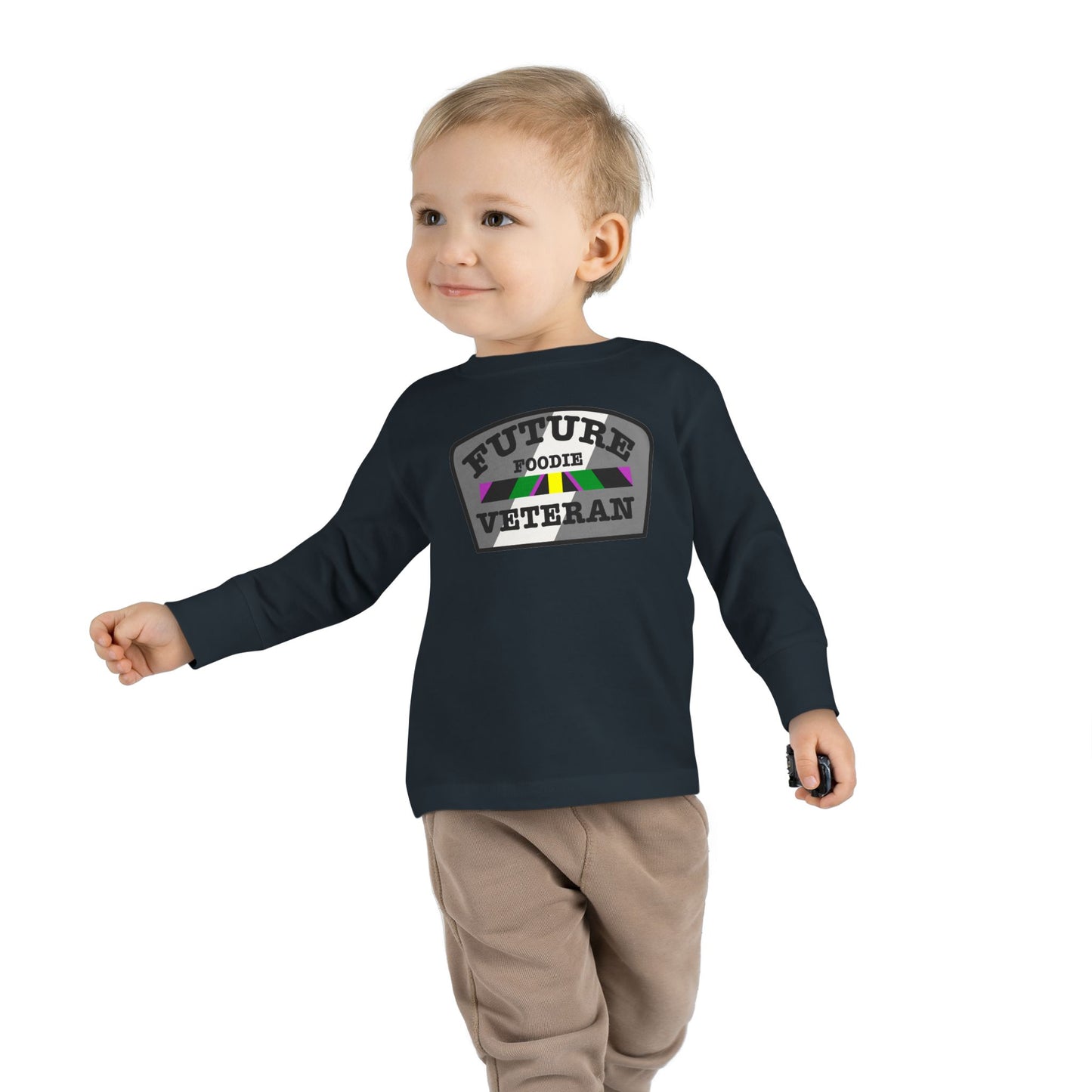 L.O.E.F Future Foodie Veteran Toddler Long Sleeve Tee (Gray)