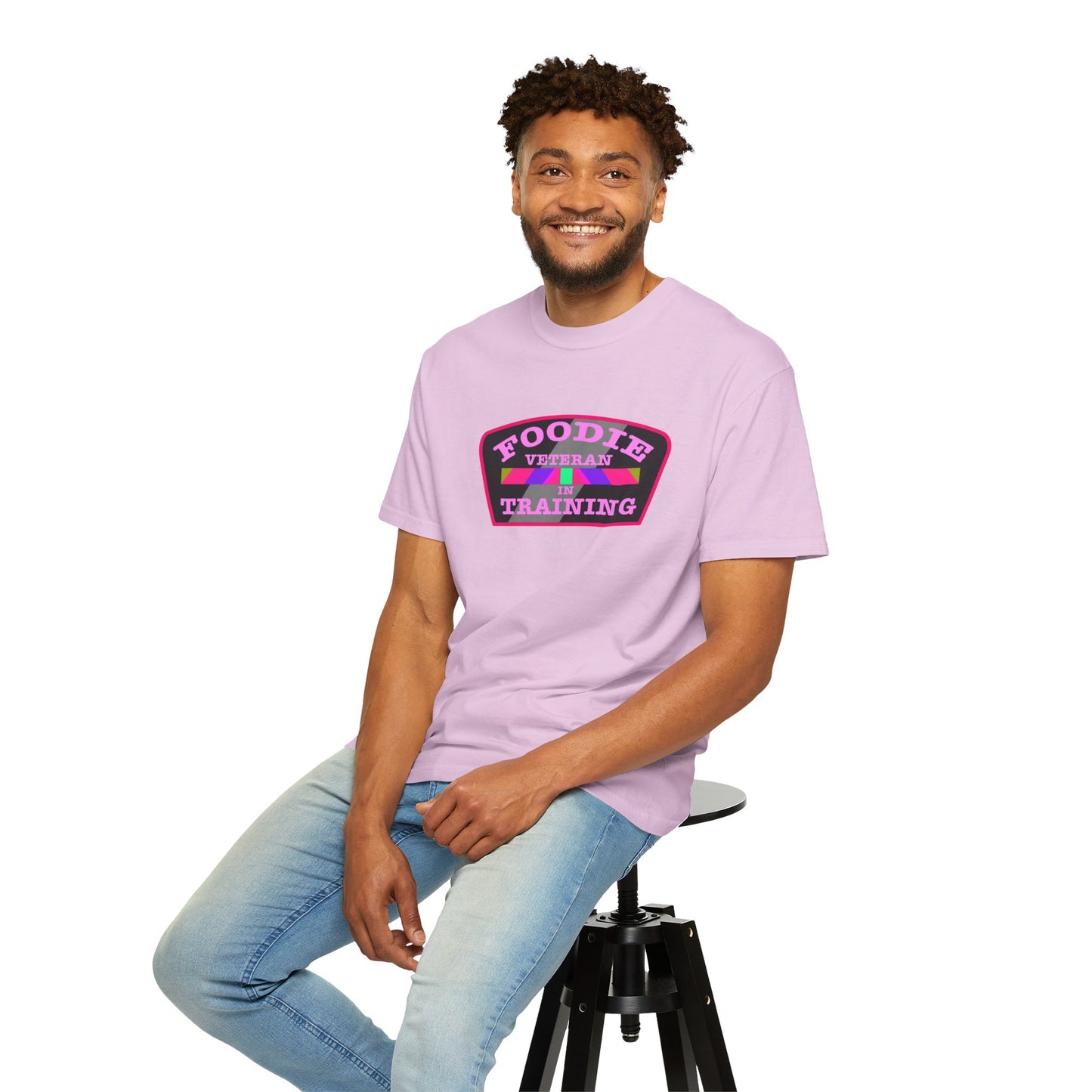 L.O.E.F Foodie Veteran IN TRAINING Unisex Tee Shirt (Pink)