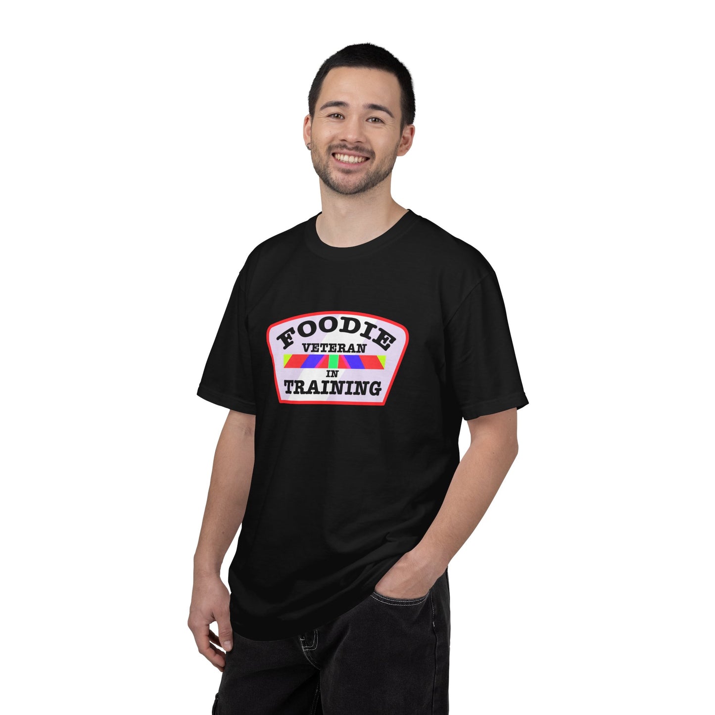 L.O.E.F Foodie Veteran IN TRAINING Unisex Tee Shirt (Soft Pink)