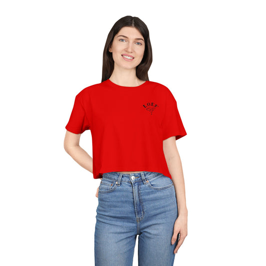 L.O.E.F Foodie 4Life Certified Crop Tee (Neon Yellow)