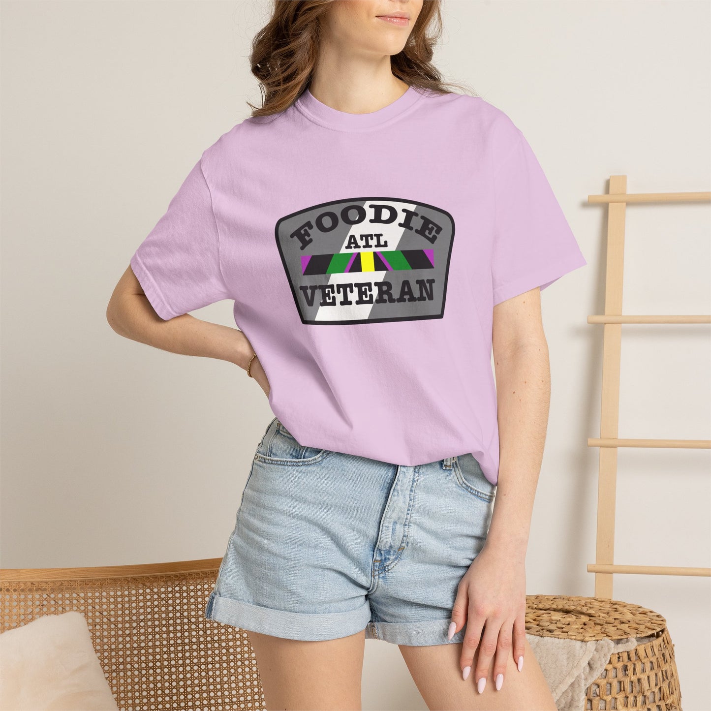 L.O.E.F Foodie Veteran ATL Unisex Tee Shirt (Gray)