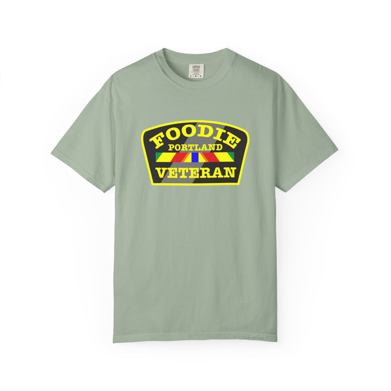 L.O.E.F Foodie Veteran PORTLAND Unisex Tee Shirt (Yellow)