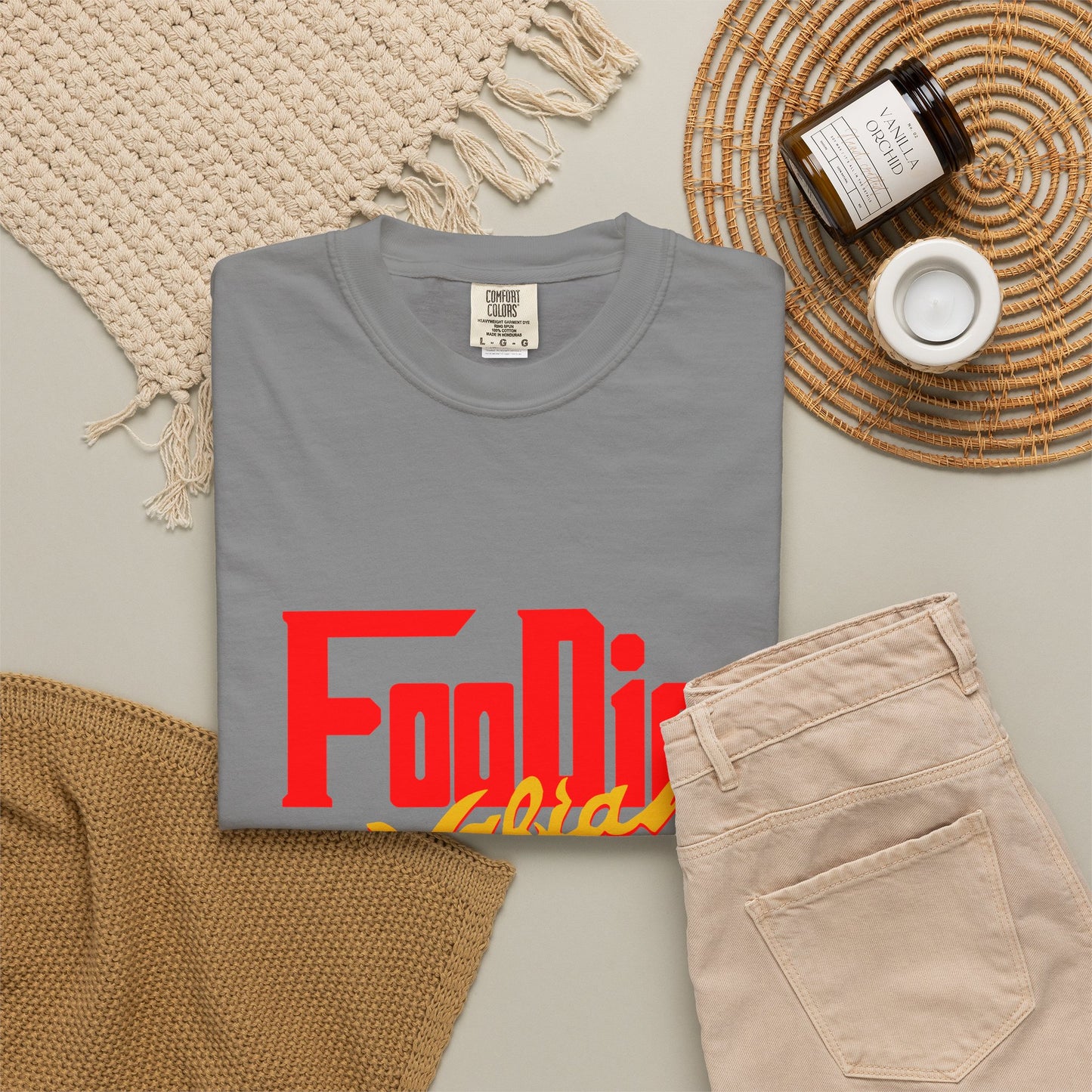 L.O.E.F Red Foodie Mafia Unisex Tee Shirt (Gold)