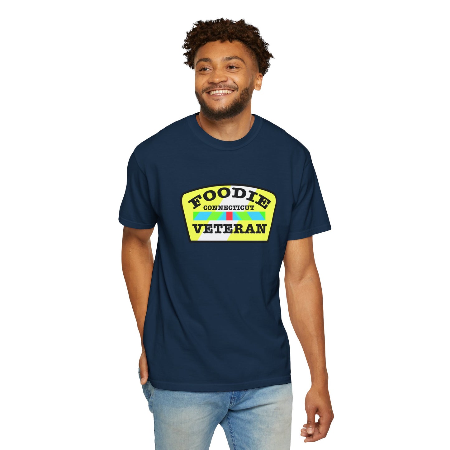 L.O.E.F Foodie Veteran CONNECTICUT Unisex Tee Shirt (Yellow)