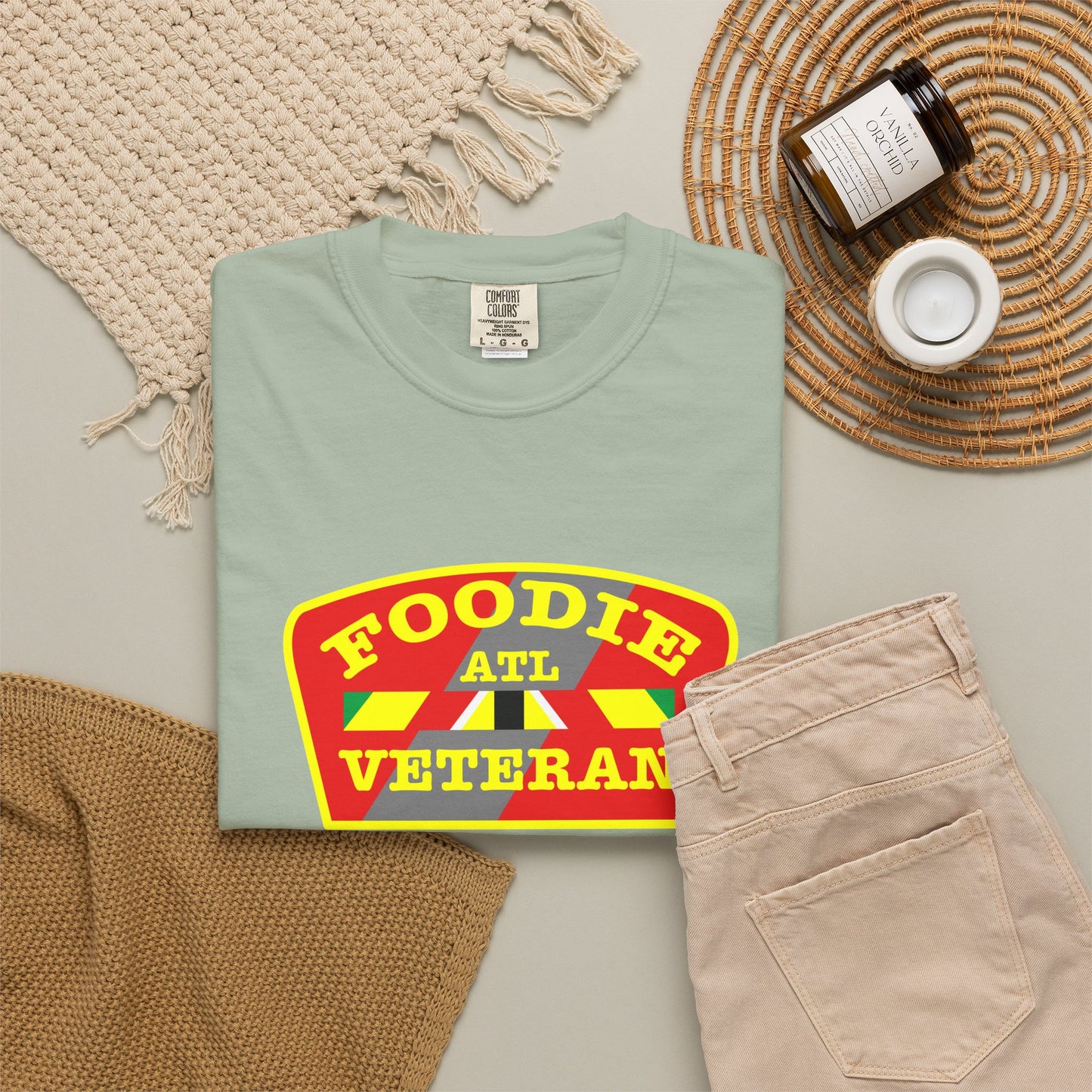 L.O.E.F Foodie Veteran ATL Unisex Tee Shirt (Yellow)
