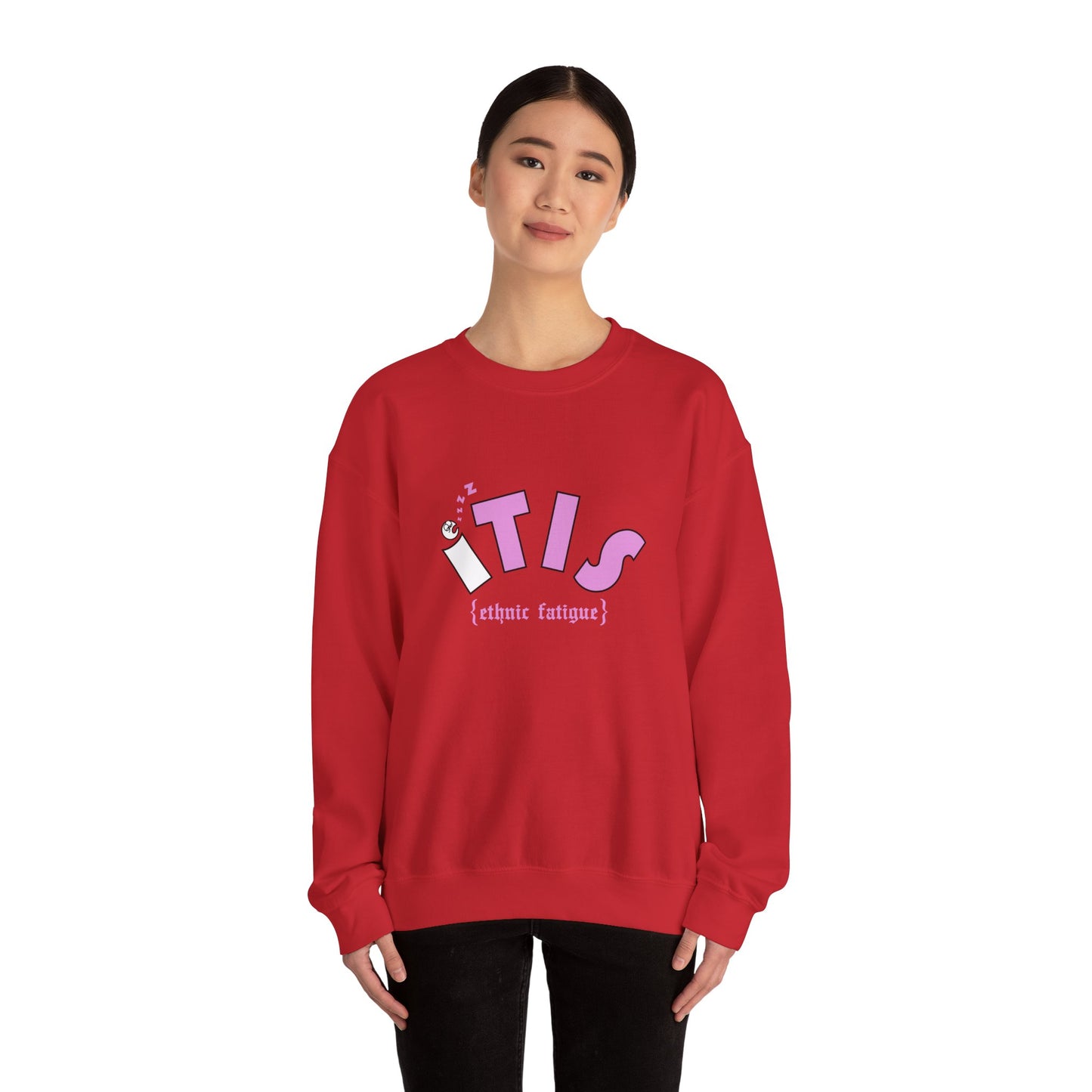L.O.E.F ITIS Unisex Sweatshirt (White and Pink)