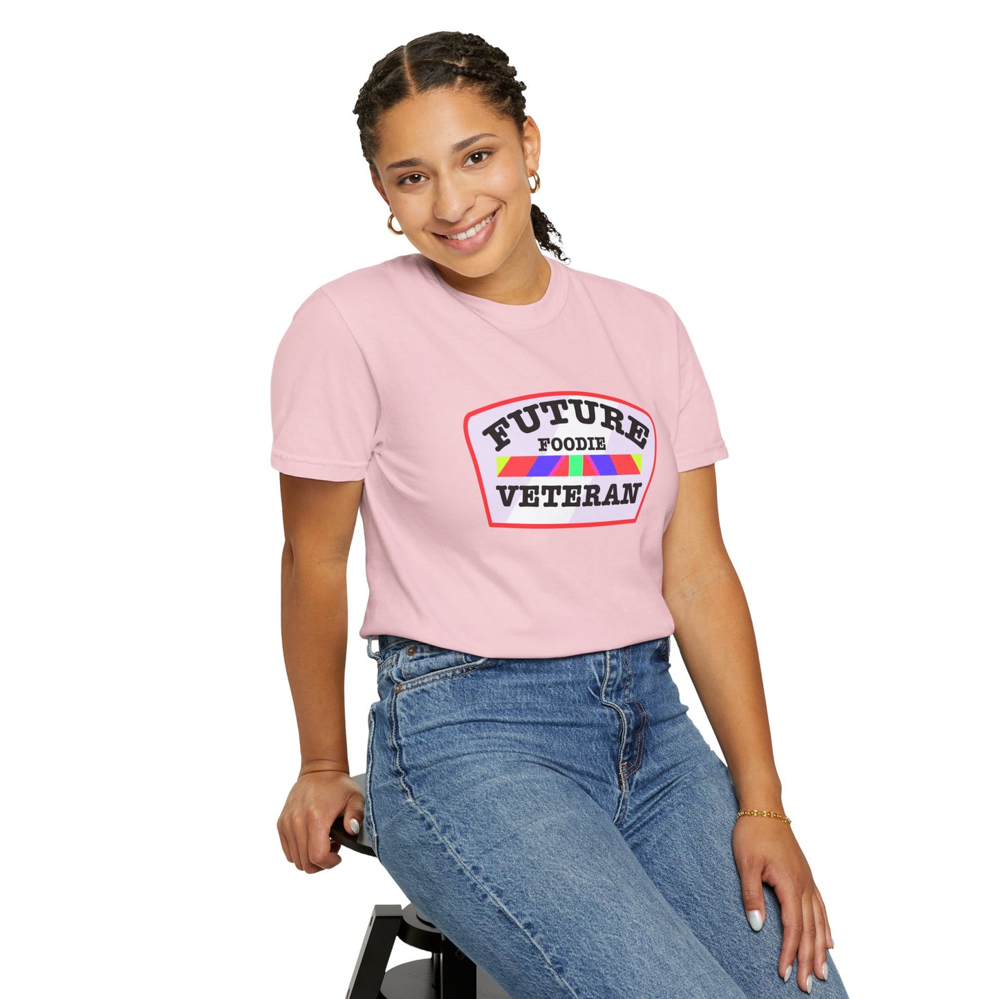 L.O.E.F Future Foodie Veteran Unisex Tee Shirt (Soft Pink)