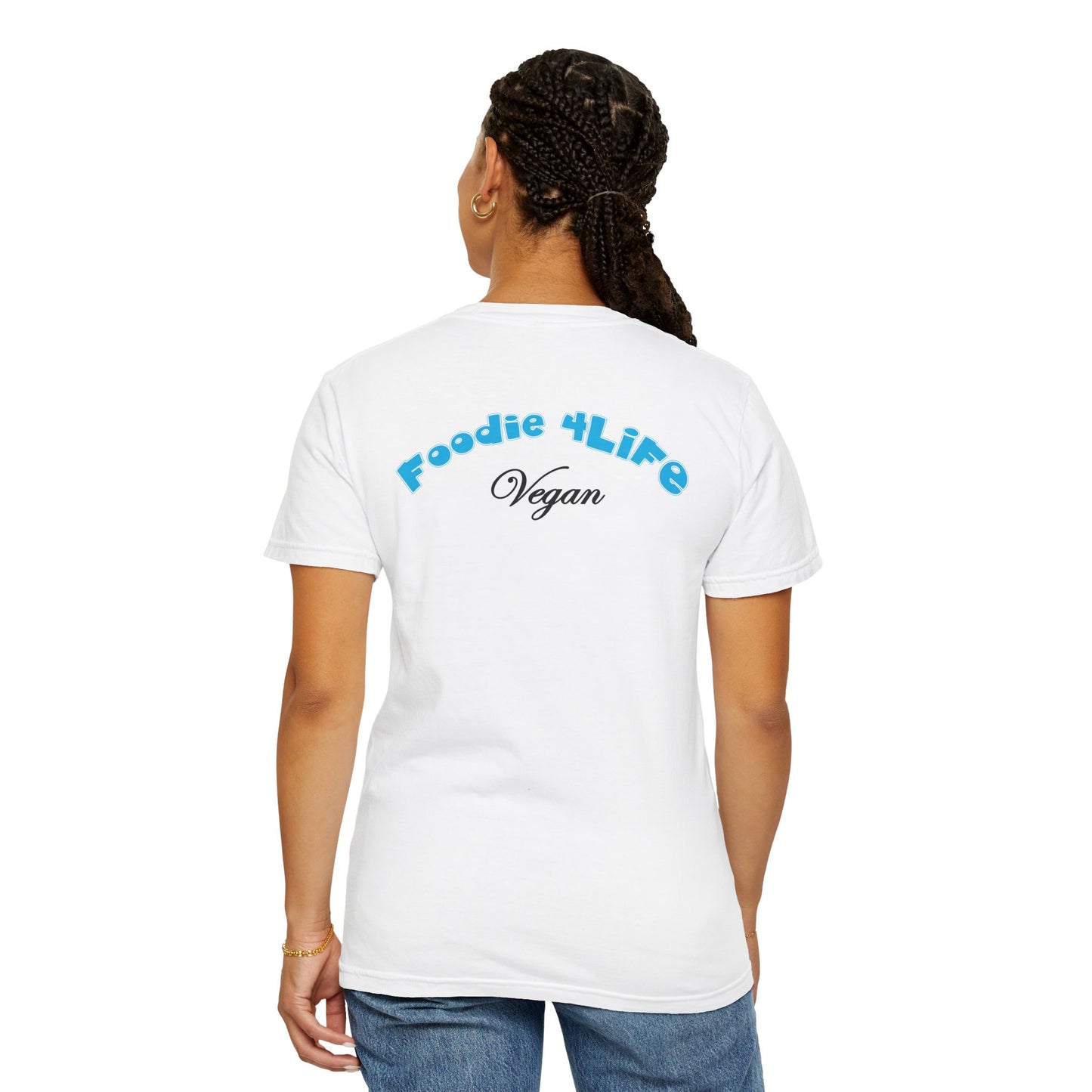 L.O.E.F Foodie 4Life Vegan Unisex Tee Shirt (Sky Blue)