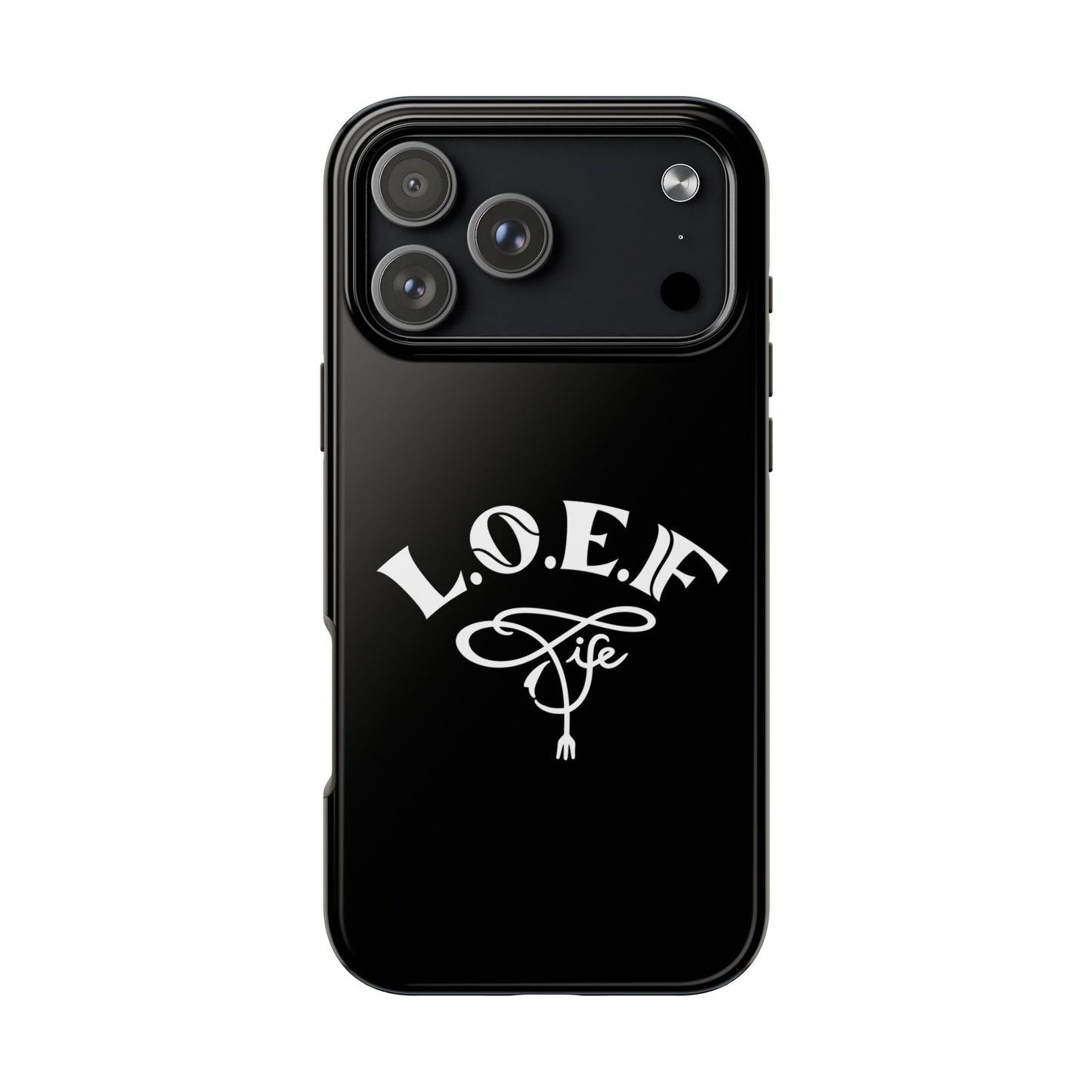 L.O.E.F Black Glossy Protective Phone Case