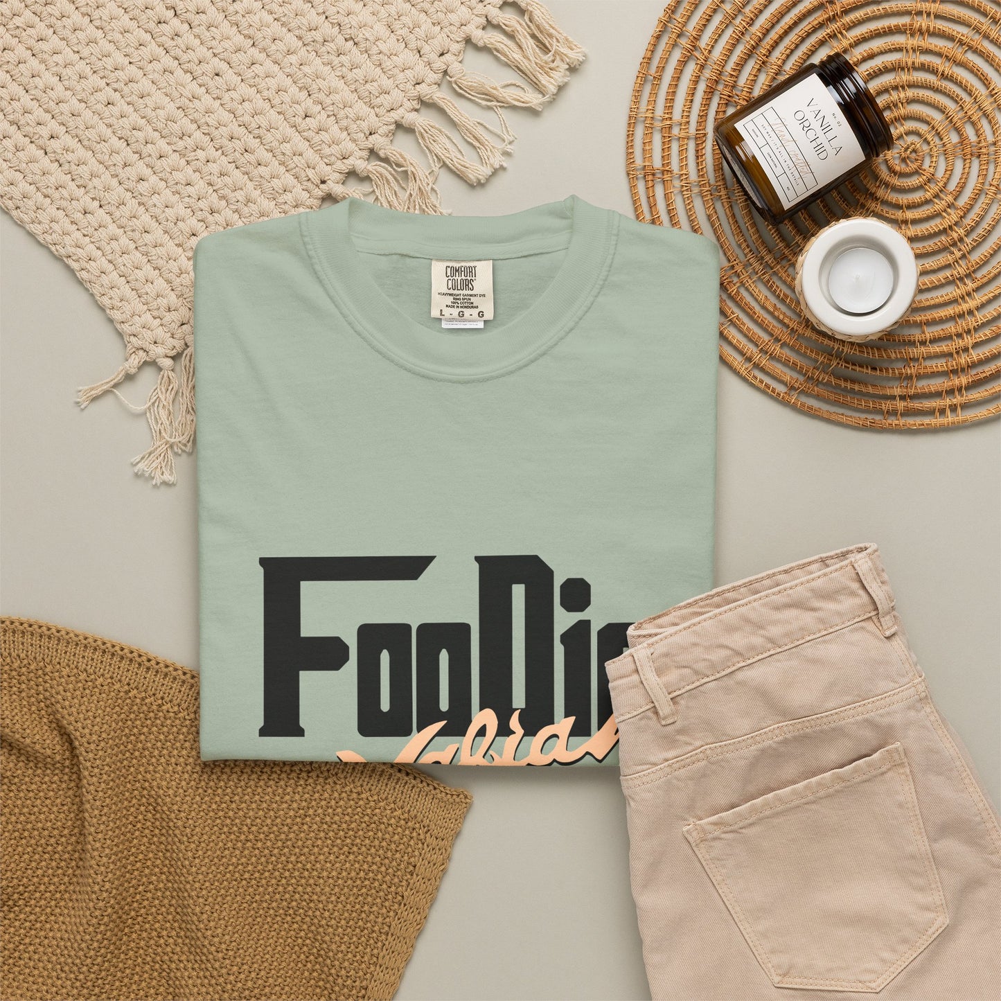 L.O.E.F Foodie Mafia Unisex Tee Shirt (Soft Yellow)