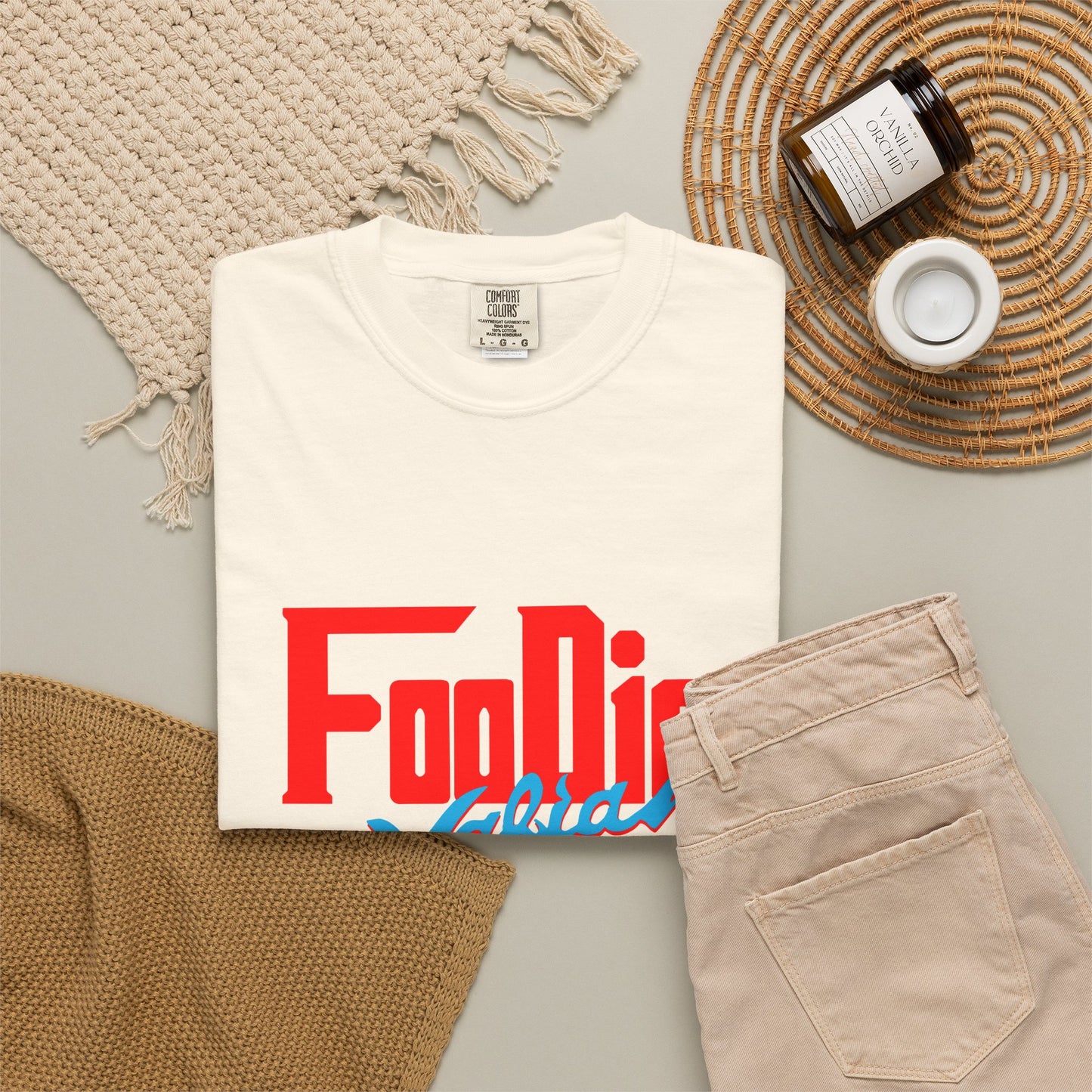 L.O.E.F Red Foodie Mafia Unisex Tee Shirt (Sky Blue)