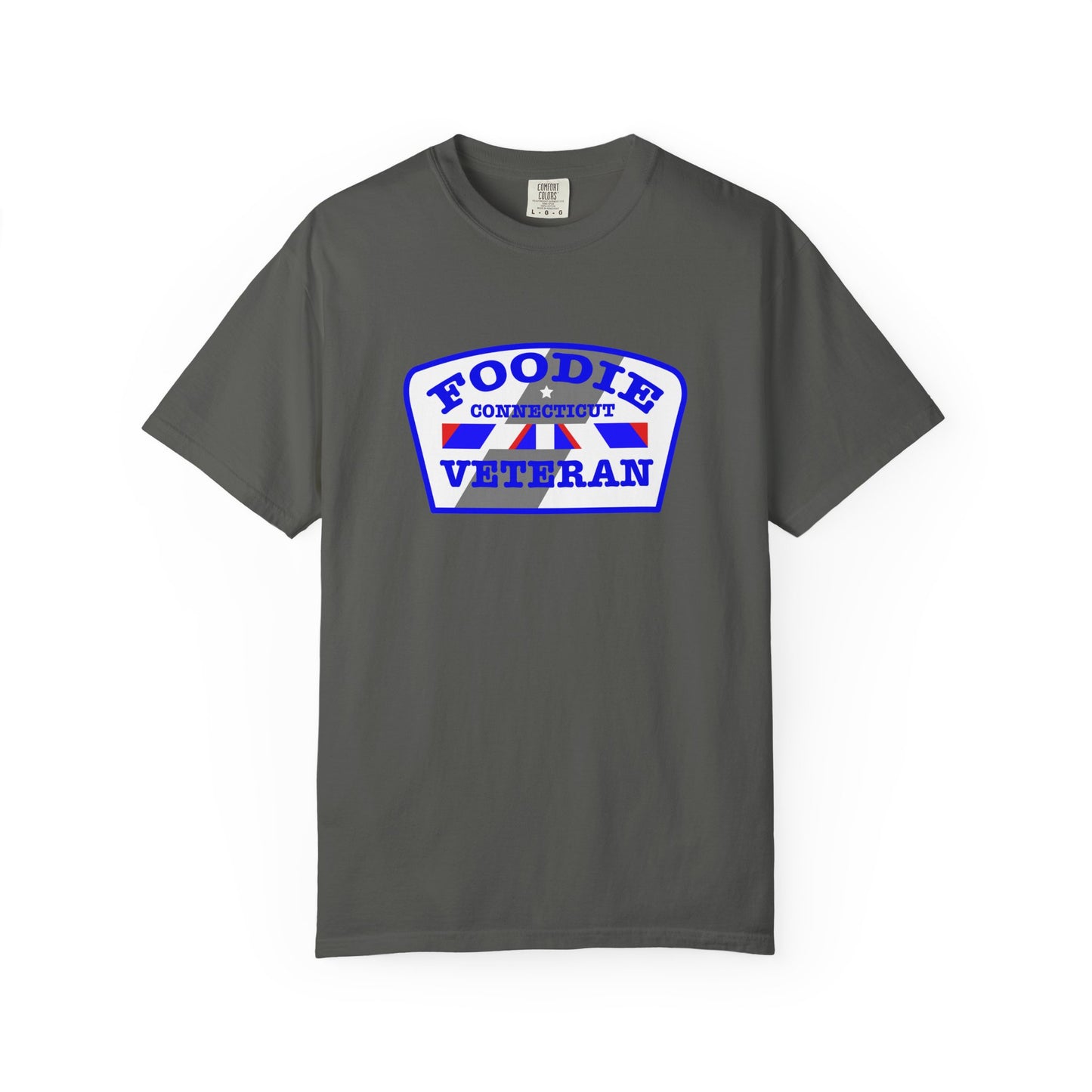 L.O.E.F Foodie Veteran CONNECTICUT Unisex Tee Shirt (Blue)