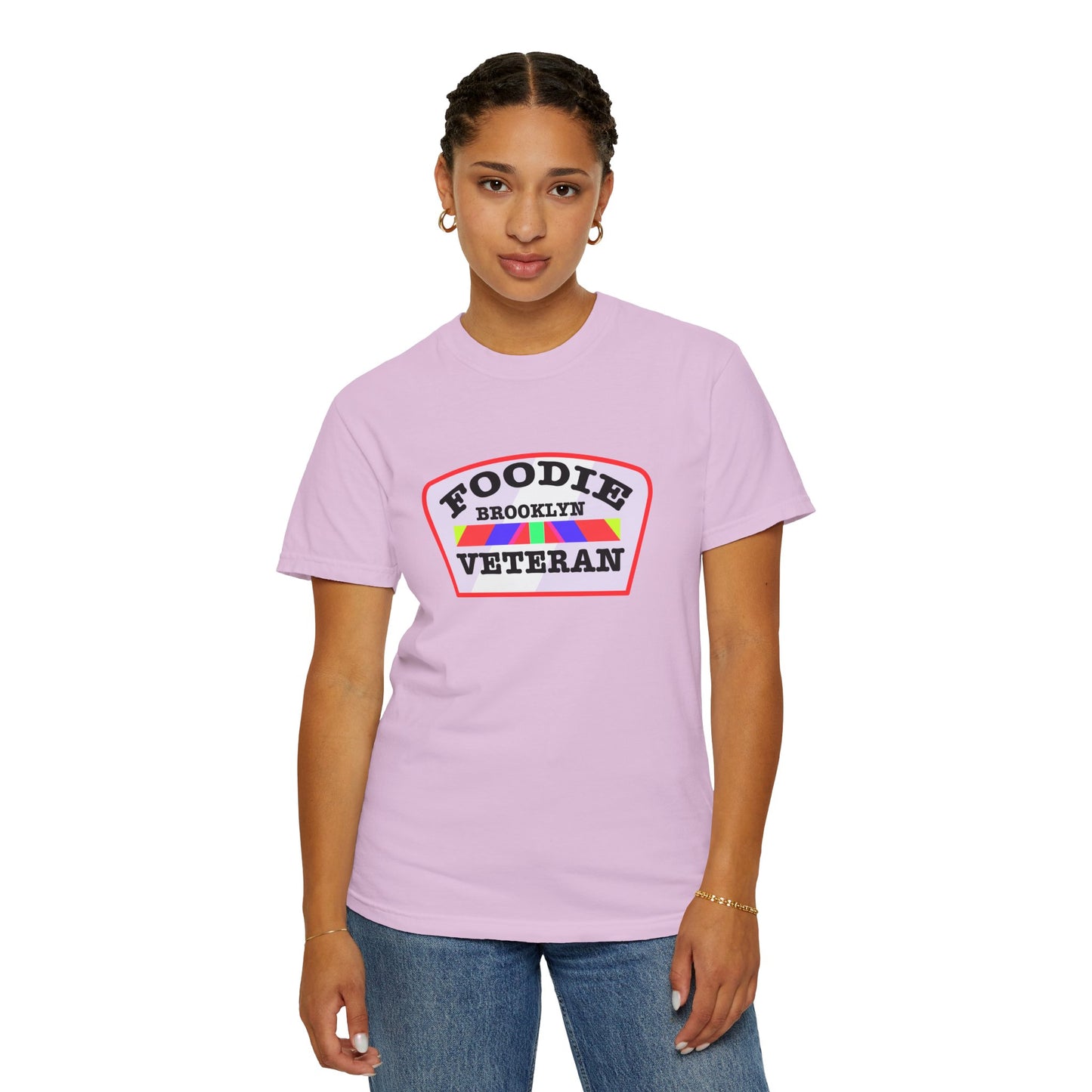 L.O.E.F Foodie Veteran BROOKLYN Unisex Tee Shirt (Soft Pink)
