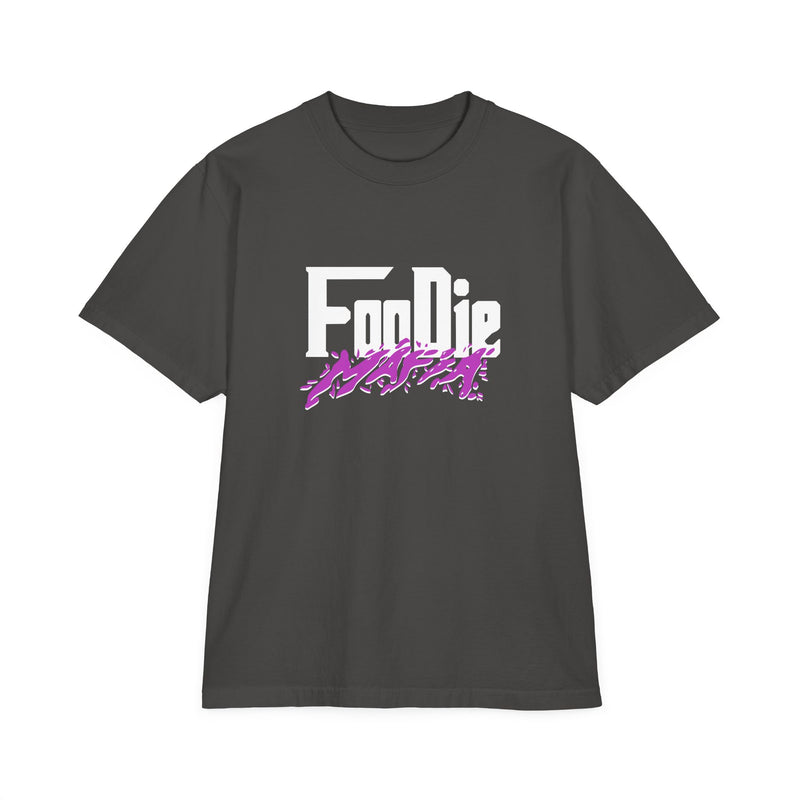 L.O.E.F White Foodie Mafia Unisex Tee shirt (Bright Purple)